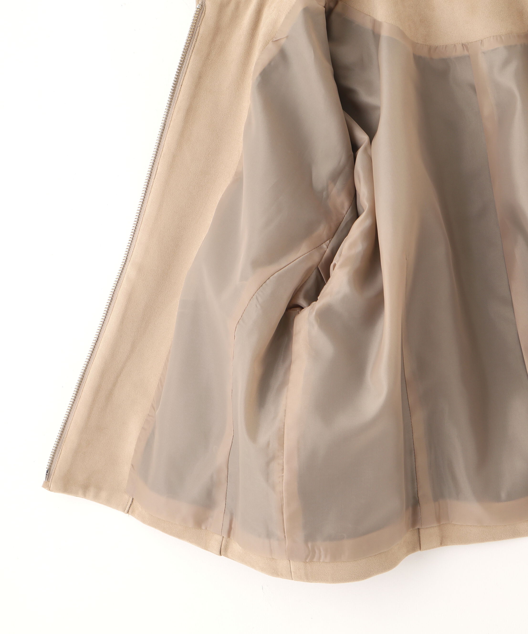  「ステンカラーフェイクスエードブルゾン」|ブルゾン・スタジャン|