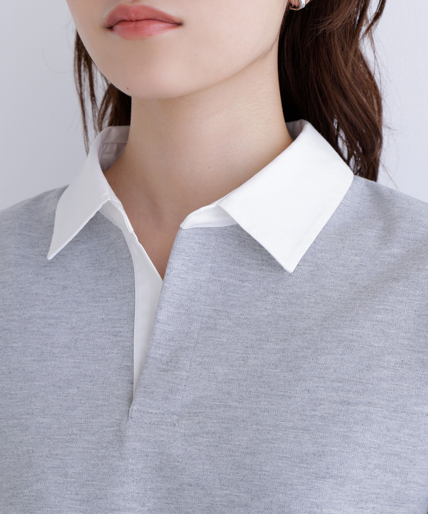  「クロップドポロカラートップス」|Tシャツ・カットソー|