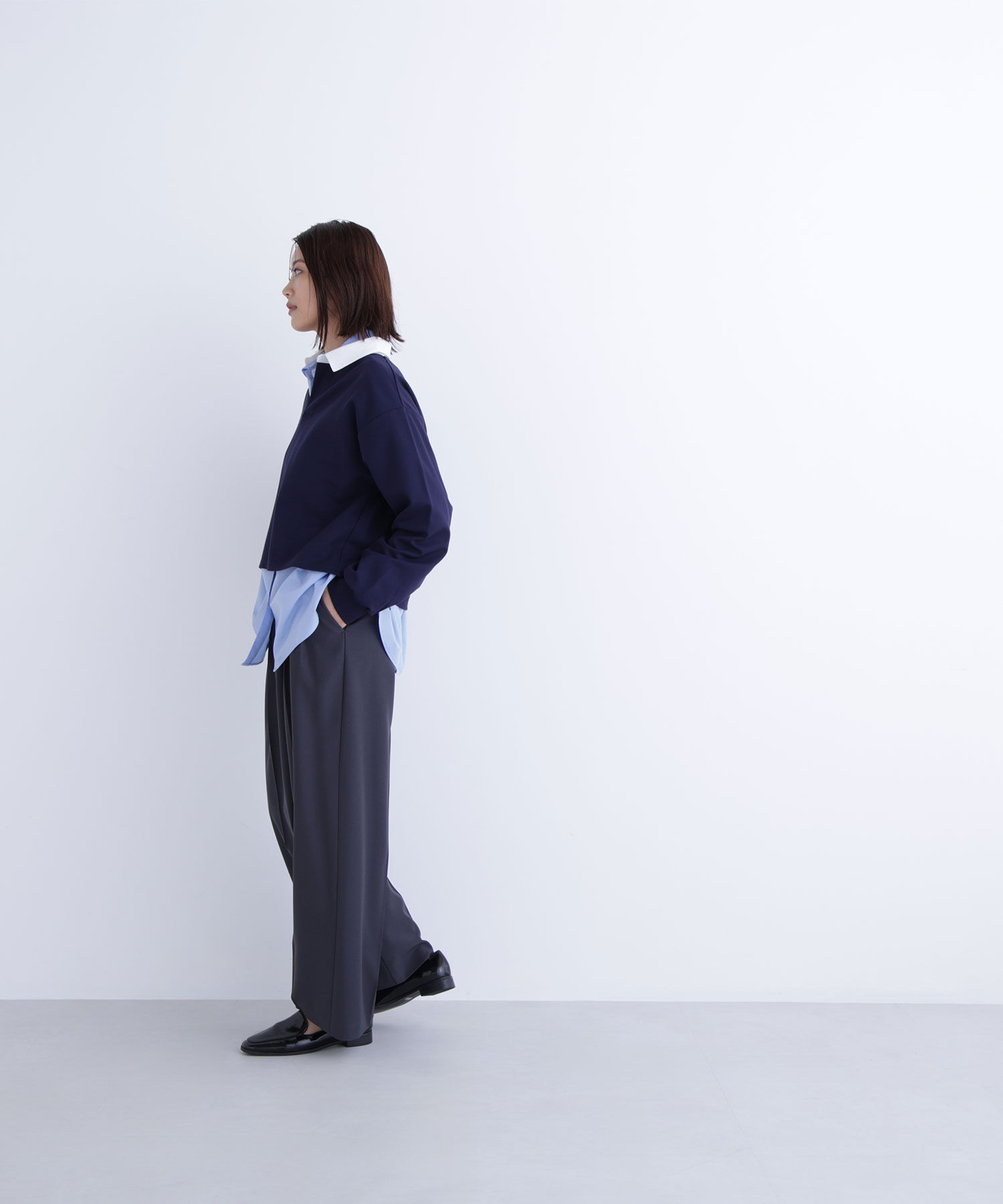  「クロップドポロカラートップス」|Tシャツ・カットソー|