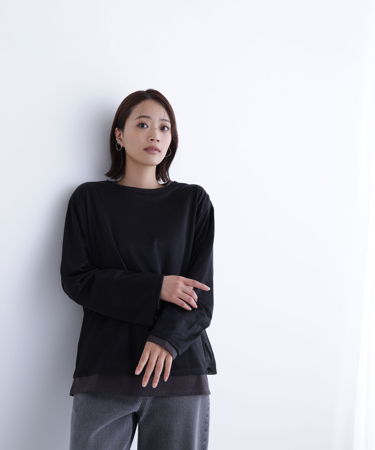  「シアーレイヤードカットソー」|Tシャツ・カットソー|