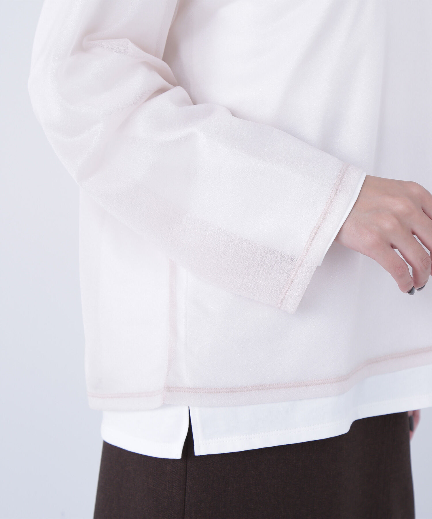  「シアーレイヤードカットソー」|Tシャツ・カットソー|