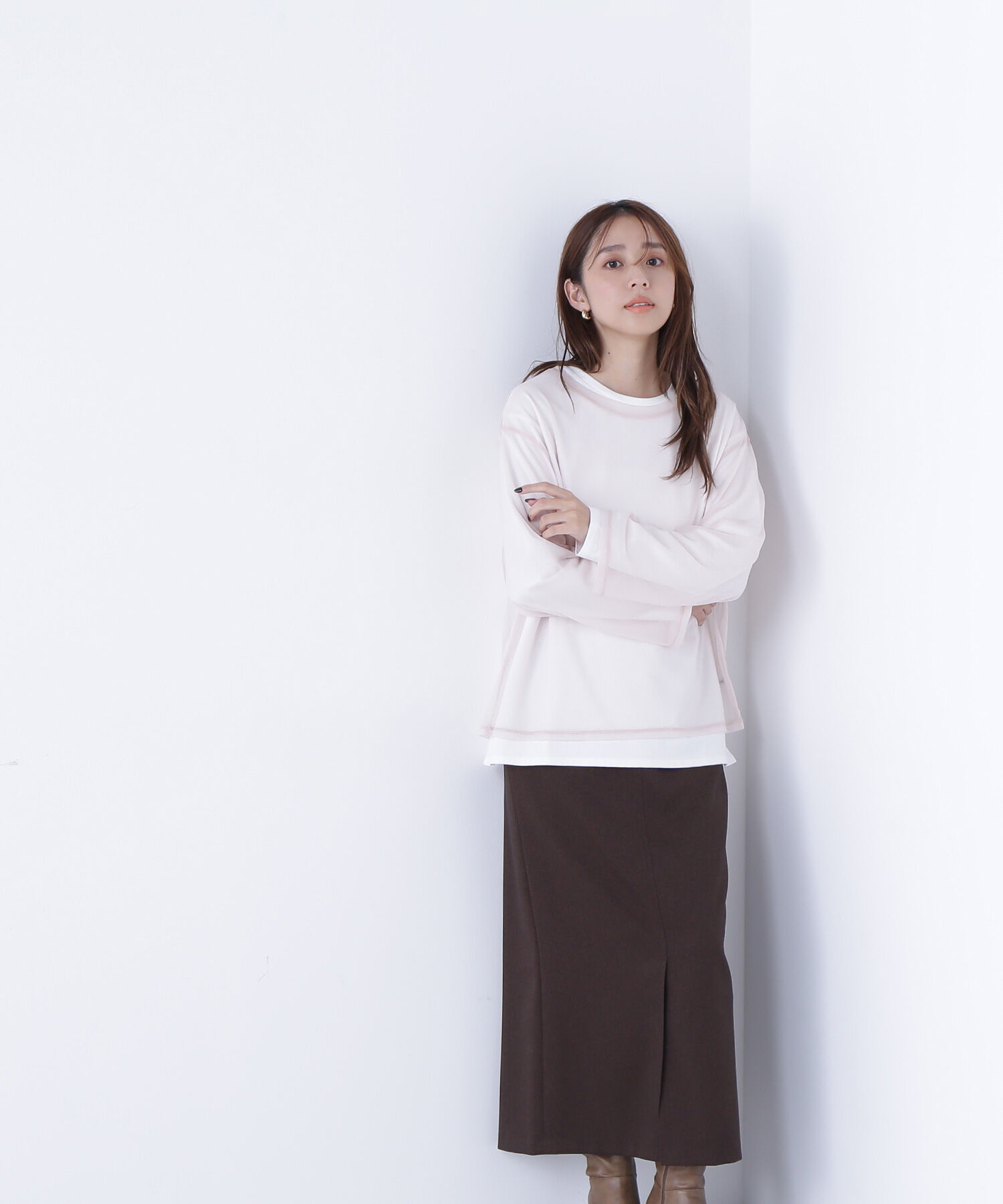  「シアーレイヤードカットソー」|Tシャツ・カットソー|