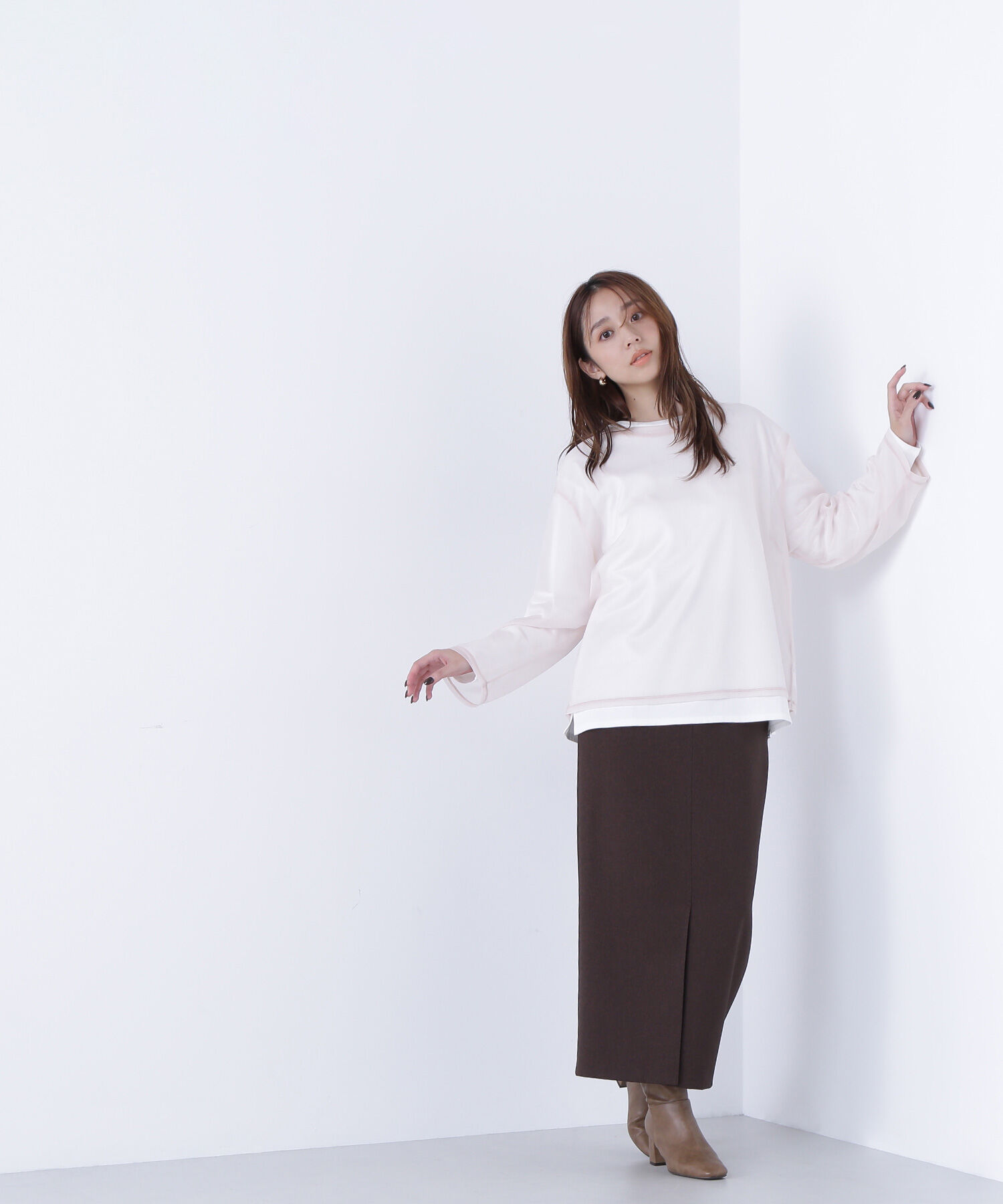  「シアーレイヤードカットソー」|Tシャツ・カットソー|