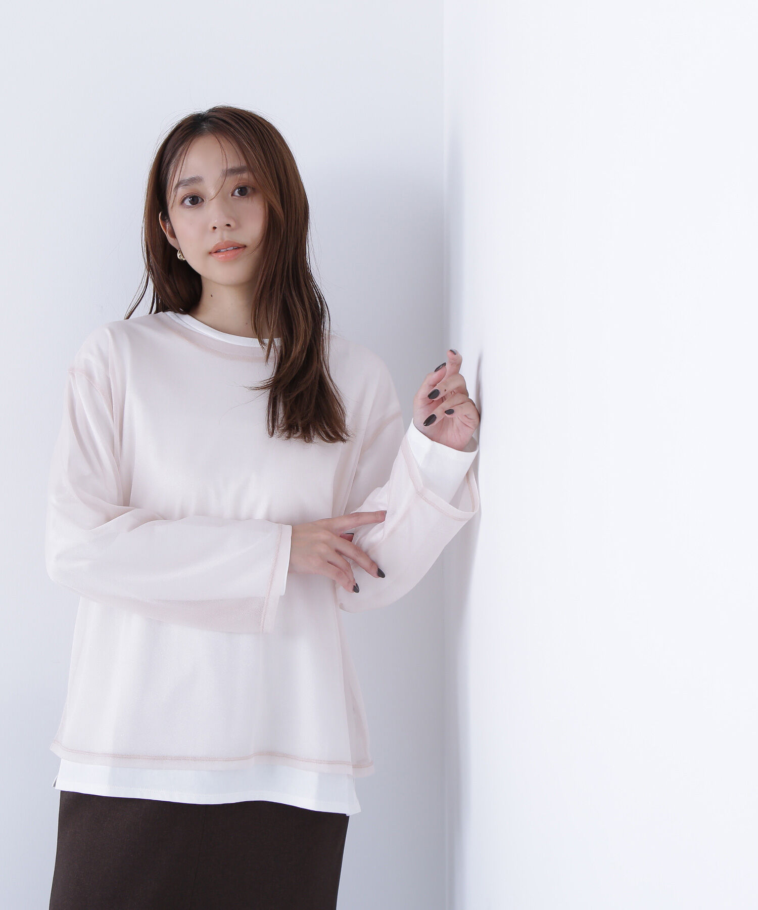  「シアーレイヤードカットソー」|Tシャツ・カットソー|