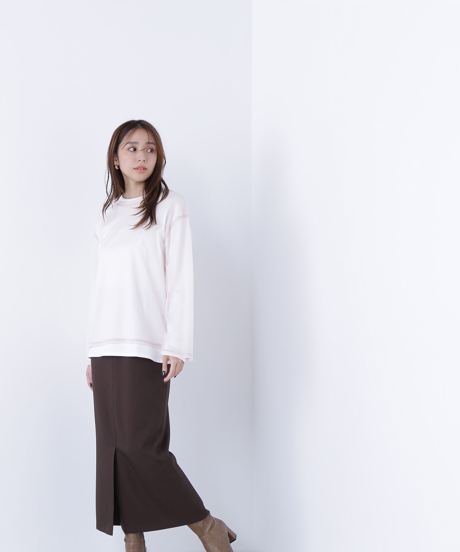  「シアーレイヤードカットソー」|Tシャツ・カットソー|