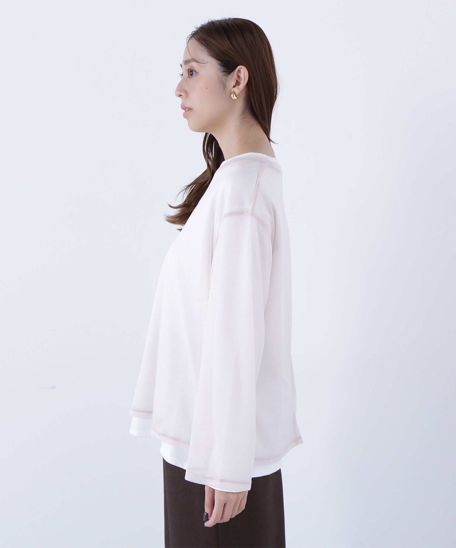  「シアーレイヤードカットソー」|Tシャツ・カットソー|