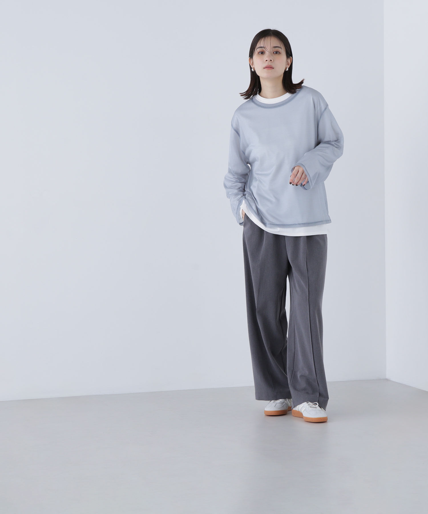  「シアーレイヤードカットソー」|Tシャツ・カットソー|