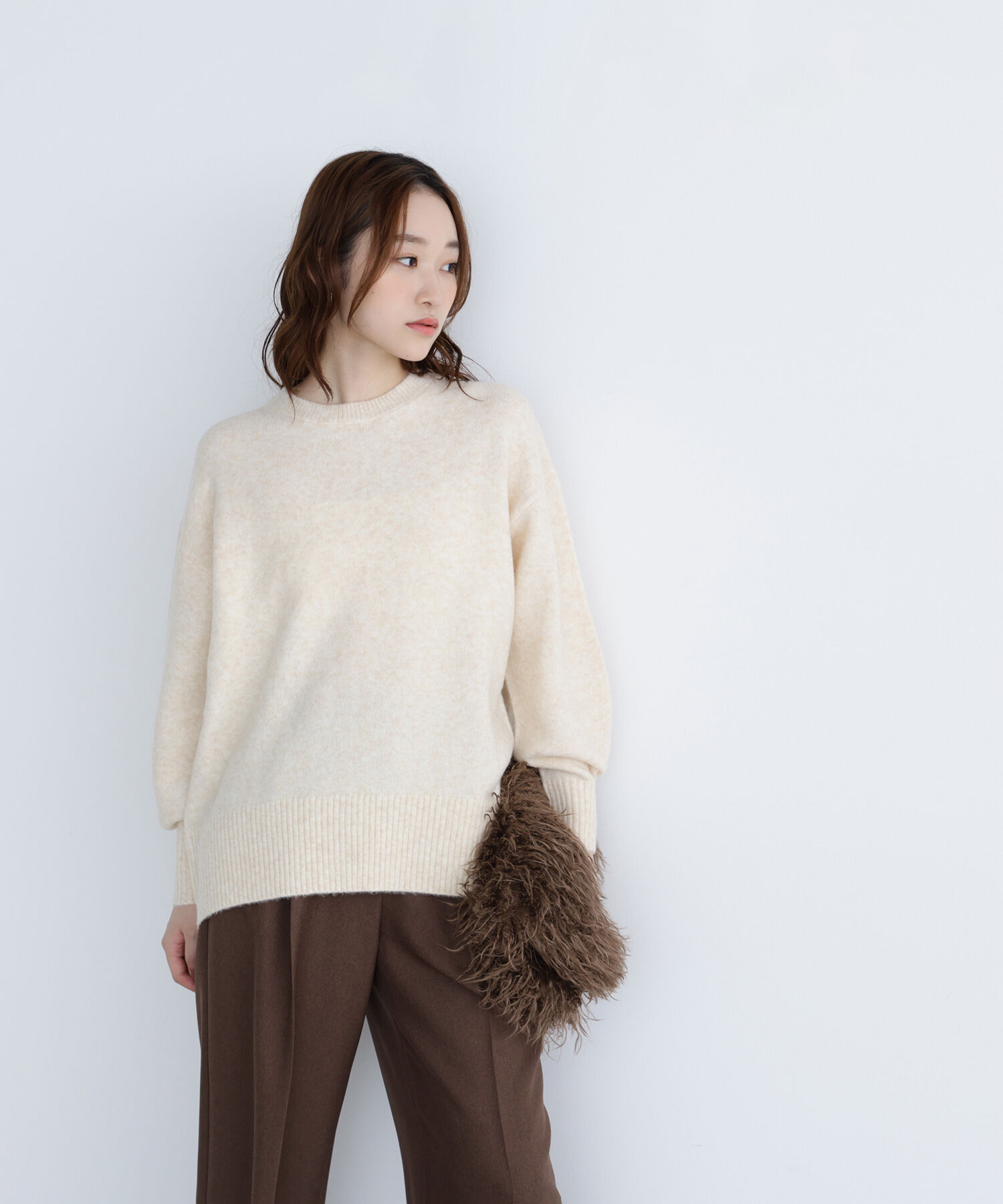  「バックスリットミドルニット」|ニット・セーター|