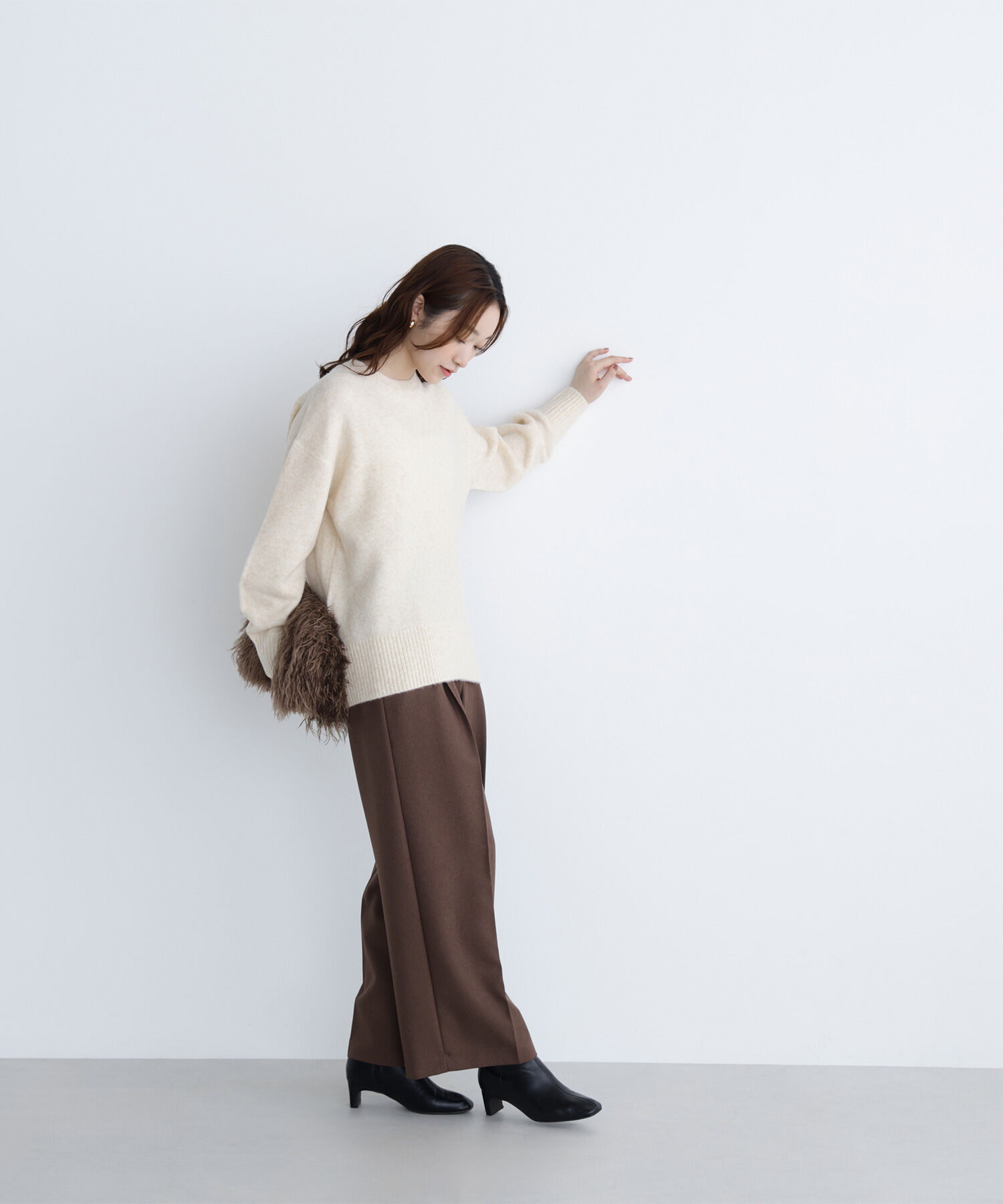  「バックスリットミドルニット」|ニット・セーター|