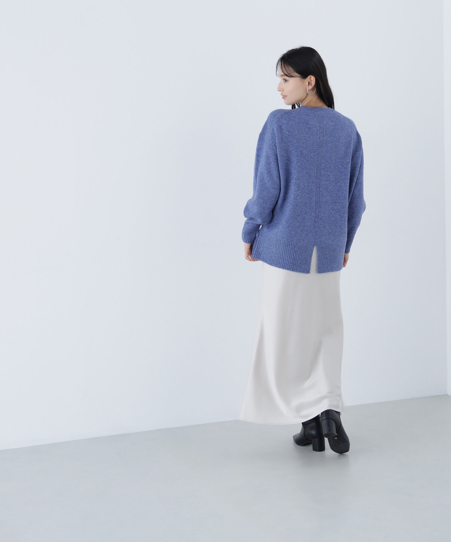  「バックスリットミドルニット」|ニット・セーター|
