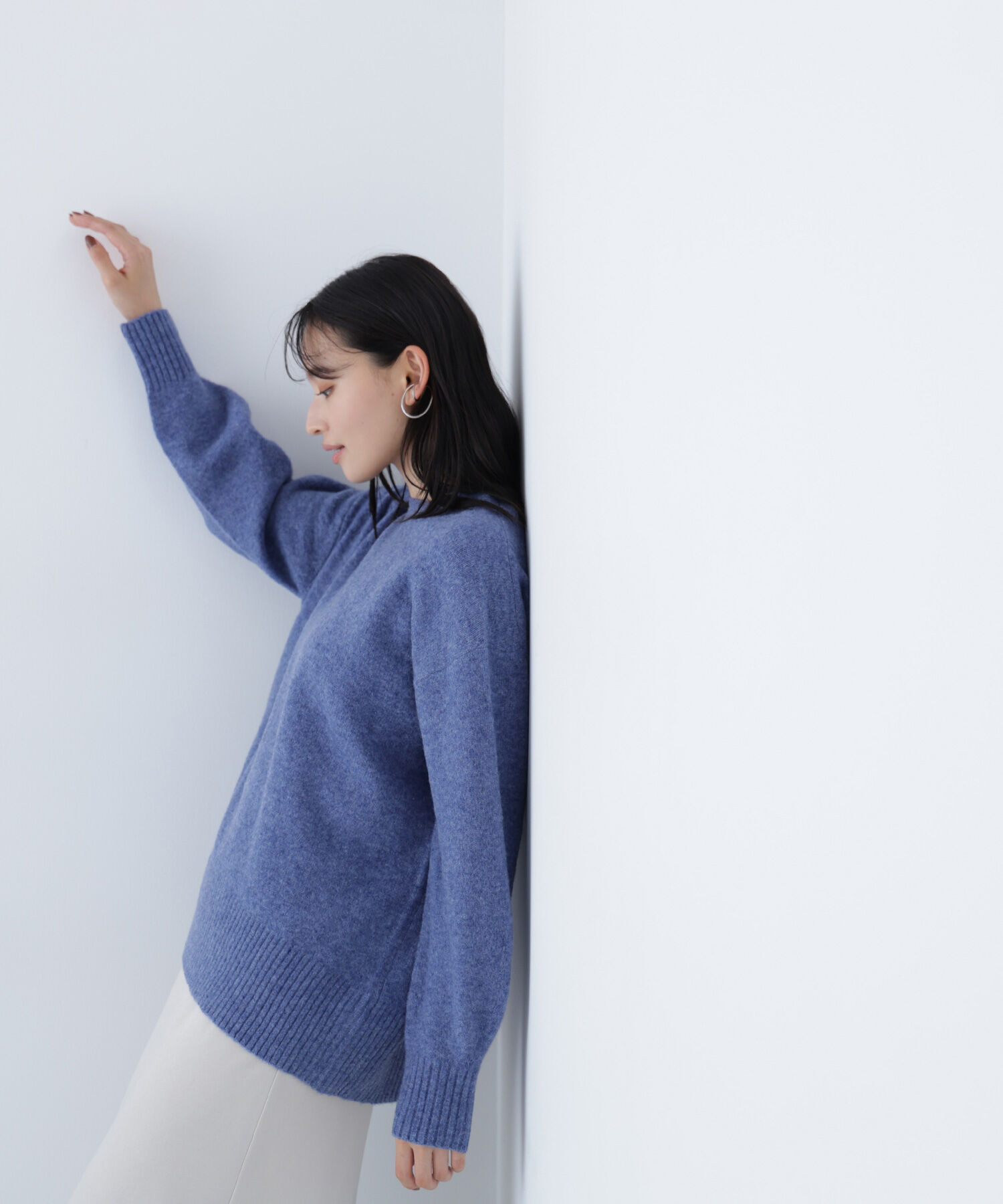  「バックスリットミドルニット」|ニット・セーター|