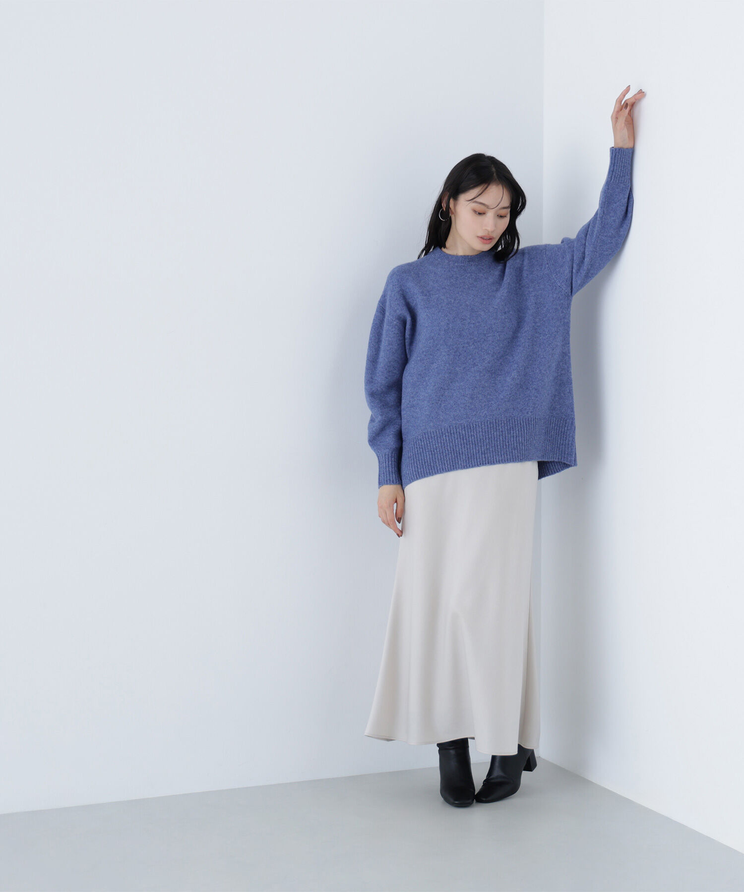  「バックスリットミドルニット」|ニット・セーター|