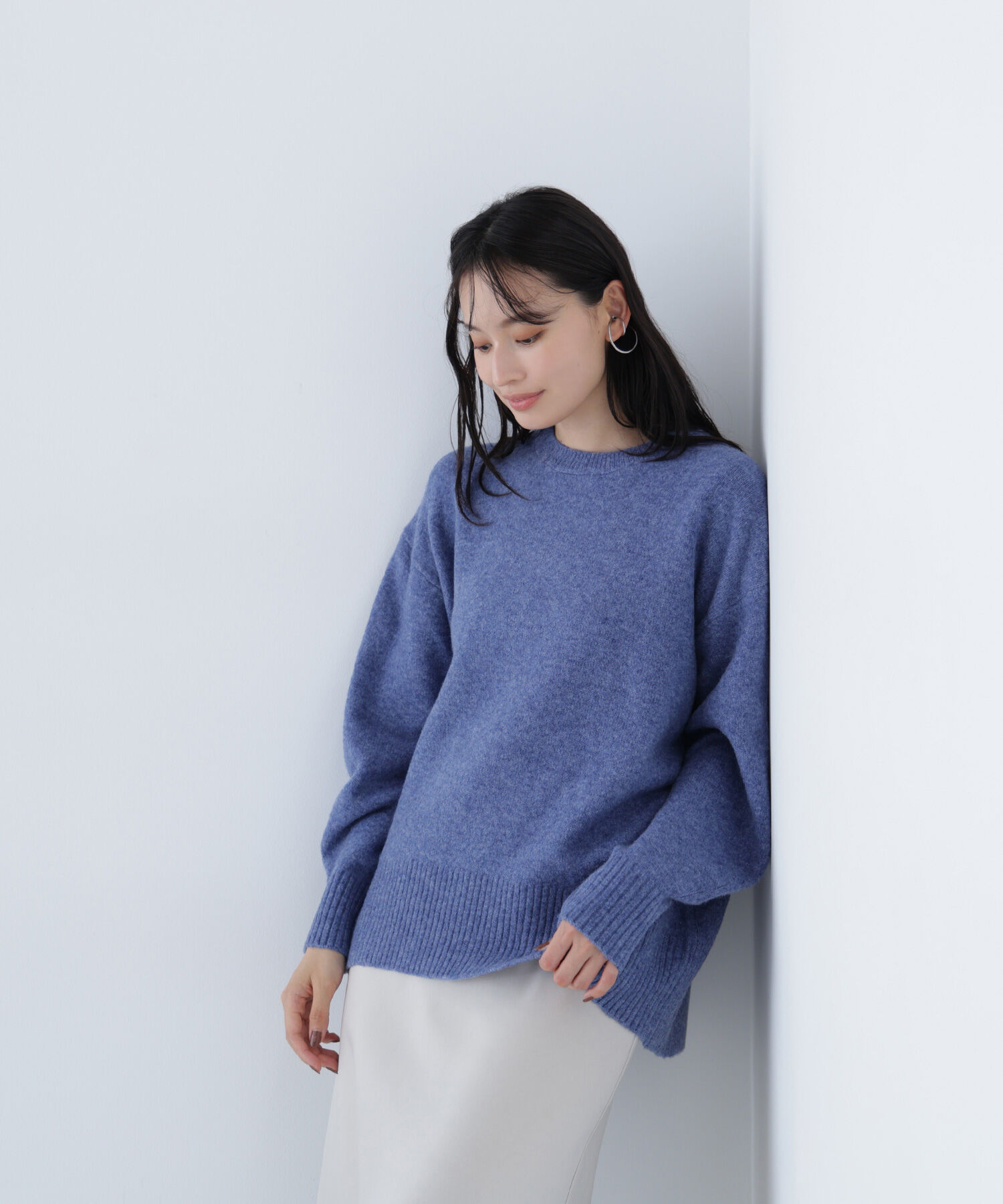  「バックスリットミドルニット」|ニット・セーター|