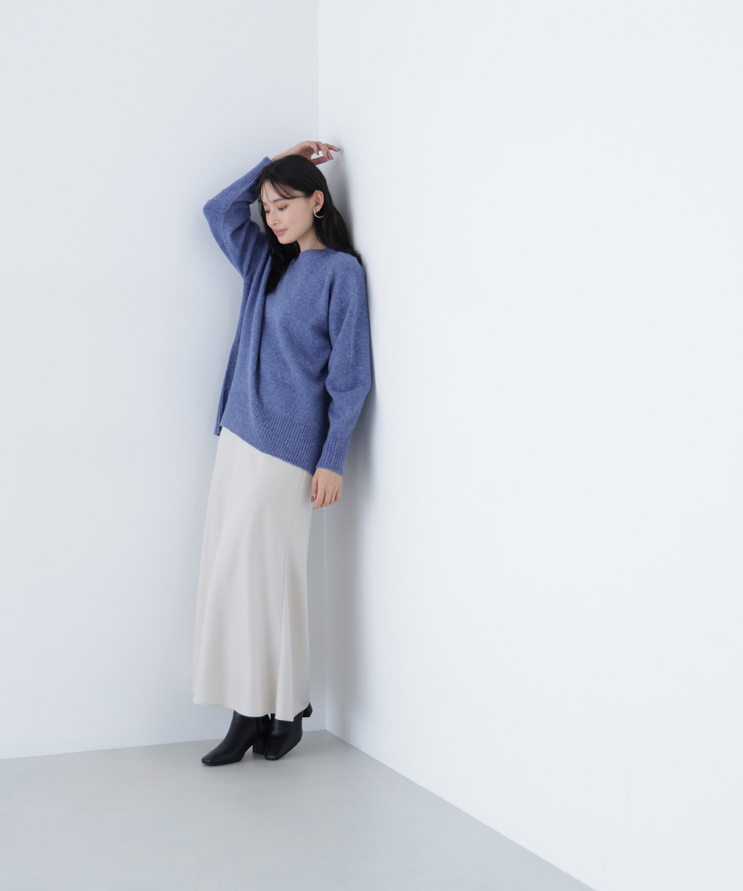  「バックスリットミドルニット」|ニット・セーター|