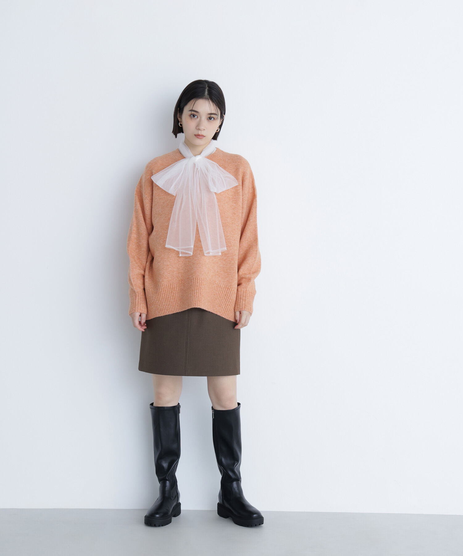  「バックスリットミドルニット」|ニット・セーター|