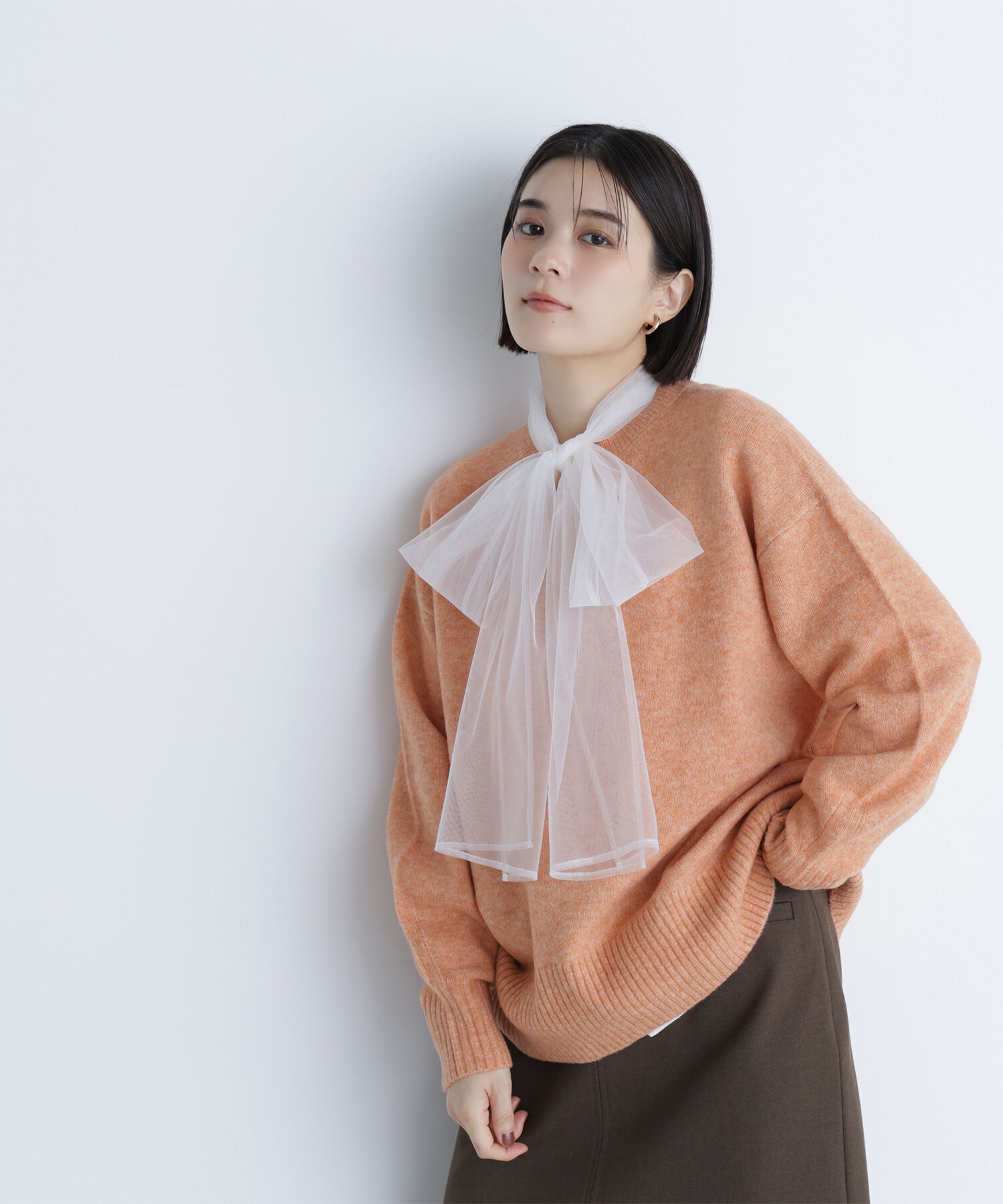  「バックスリットミドルニット」|ニット・セーター|