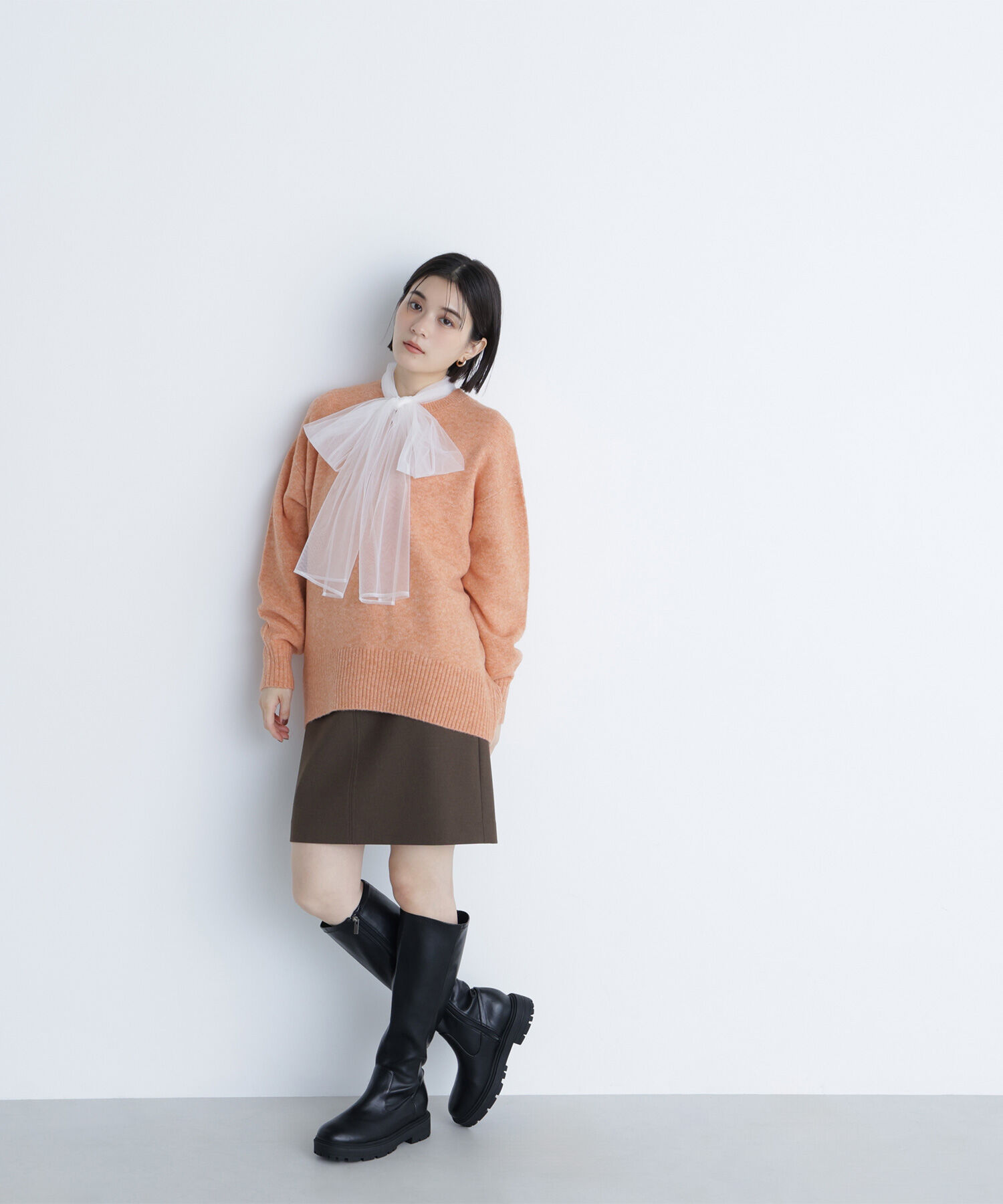  「バックスリットミドルニット」|ニット・セーター|