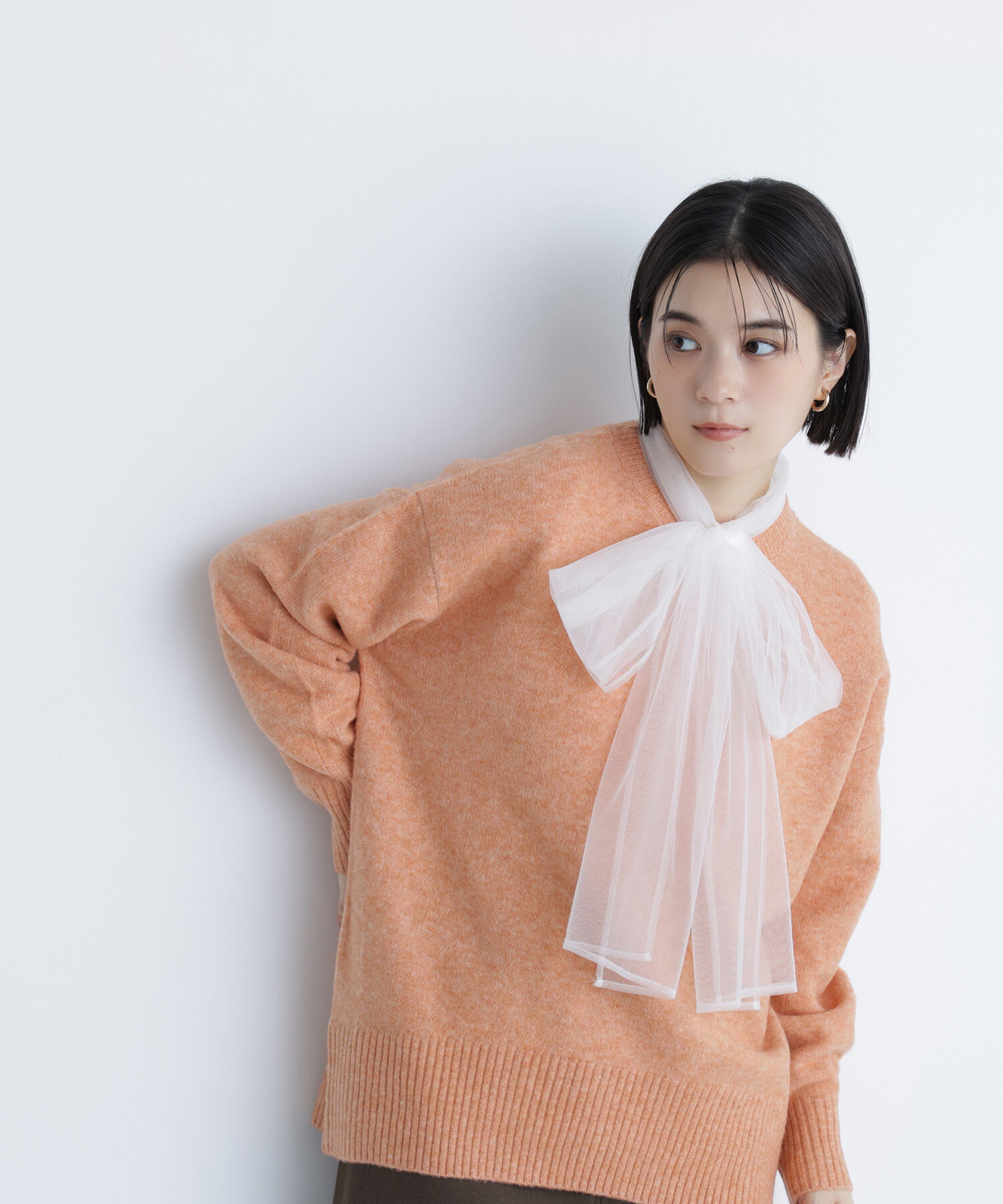  「バックスリットミドルニット」|ニット・セーター|