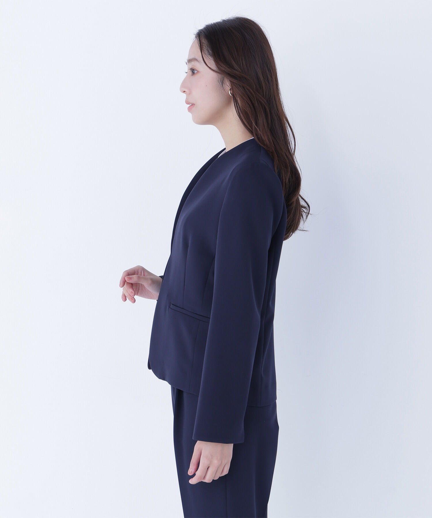  「ダブルクロスストレッチ SETUP ノーカラージャケット」|その他|