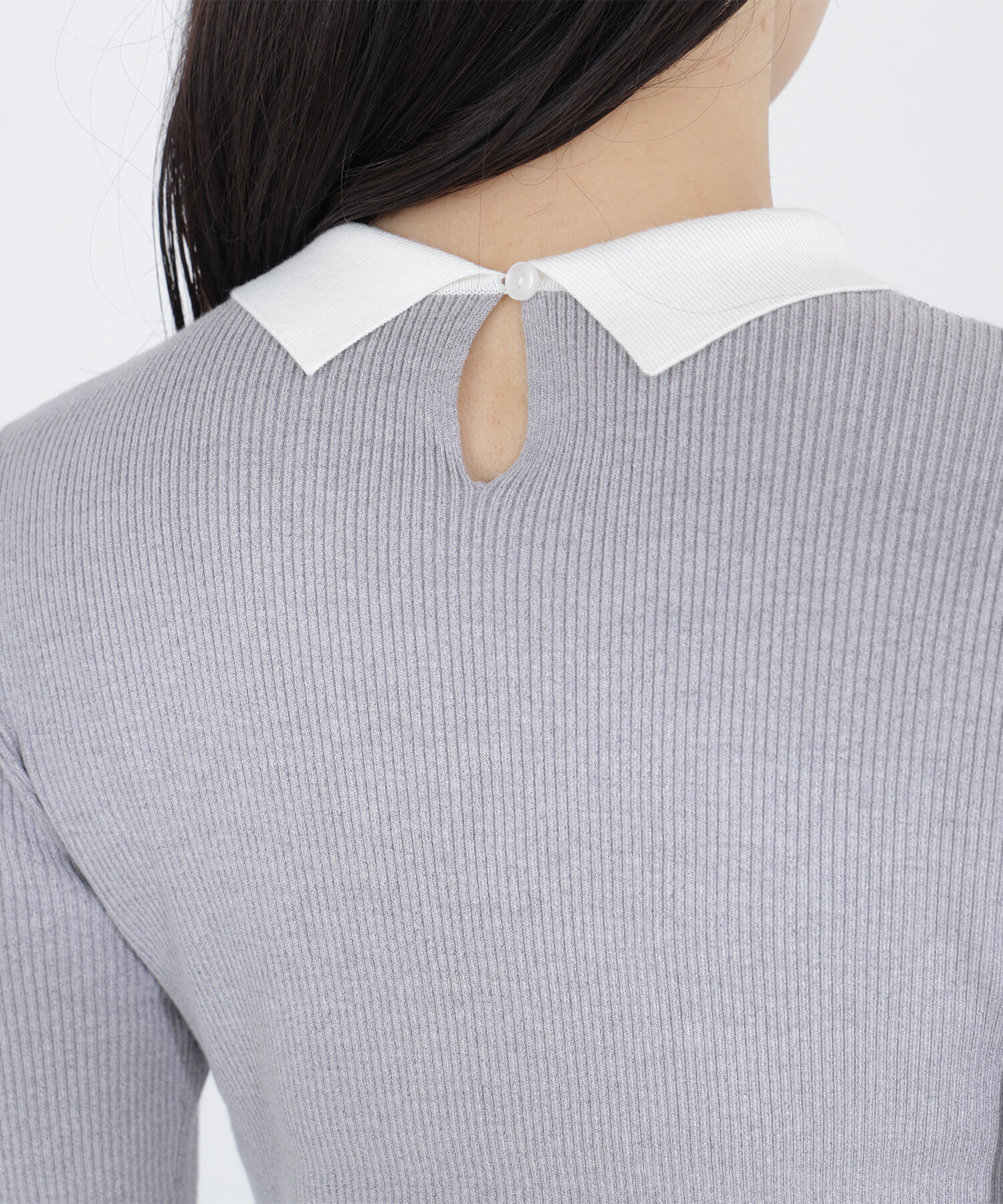  「襟付リブベーシックニット」|ニット・セーター|