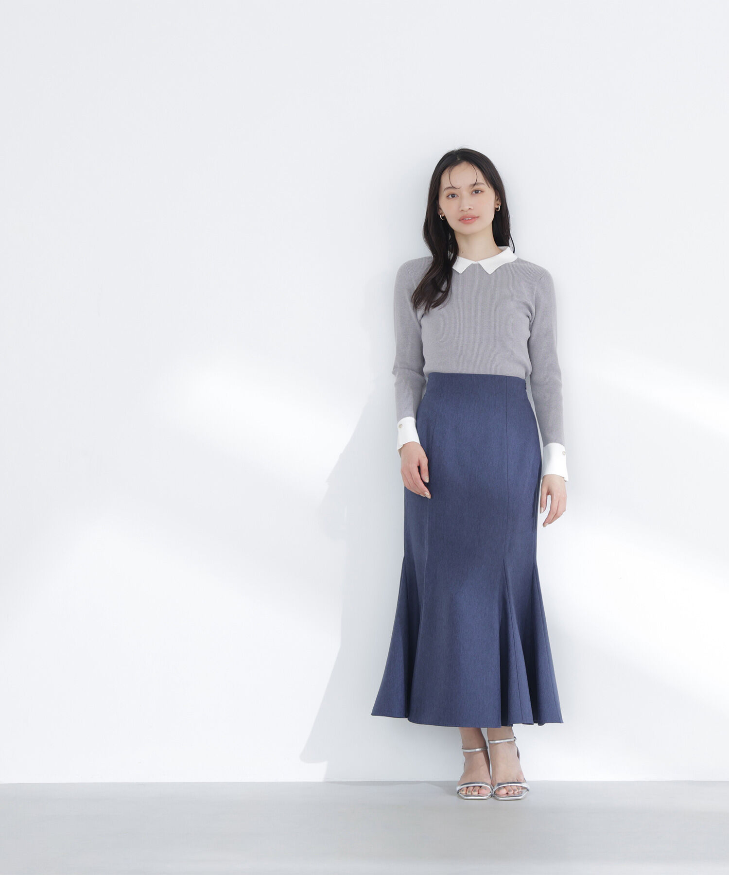  「襟付リブベーシックニット」|ニット・セーター|