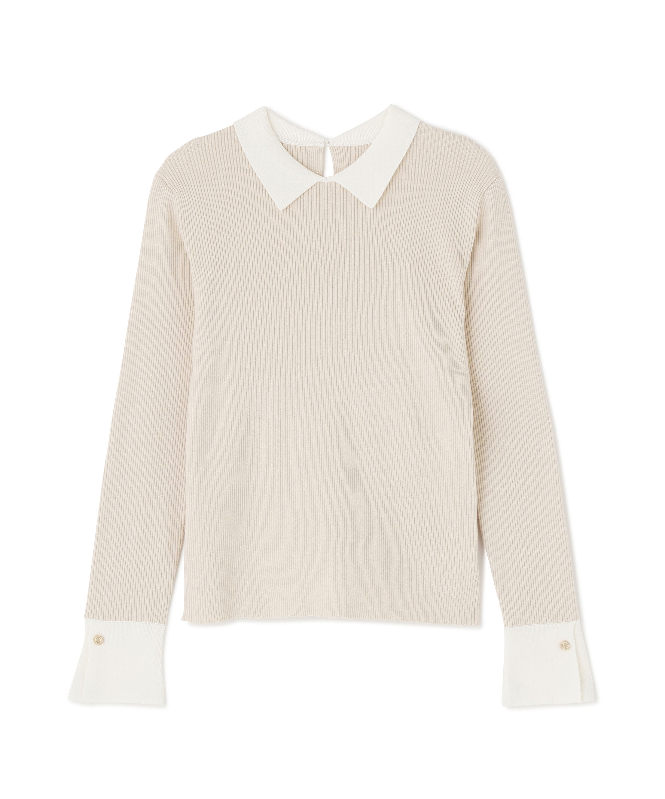  「襟付リブベーシックニット」|ニット・セーター|