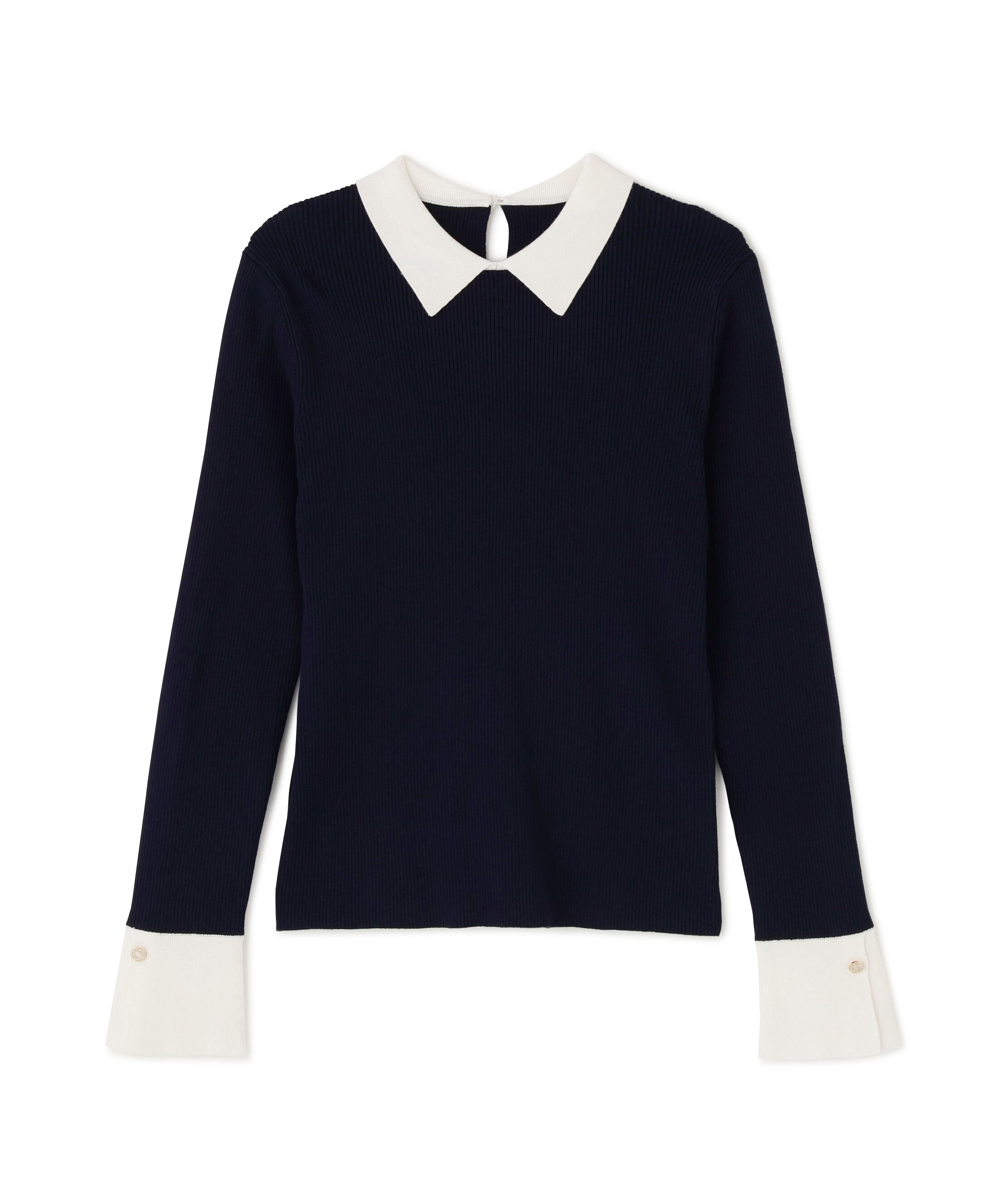  「襟付リブベーシックニット」|ニット・セーター|