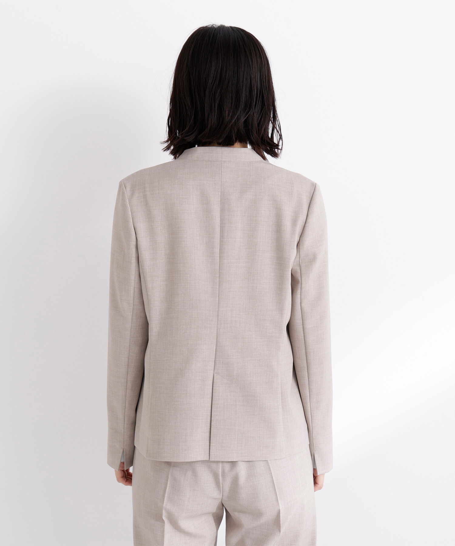  「リネンライク SETUP ノーカラージャケット」|その他|