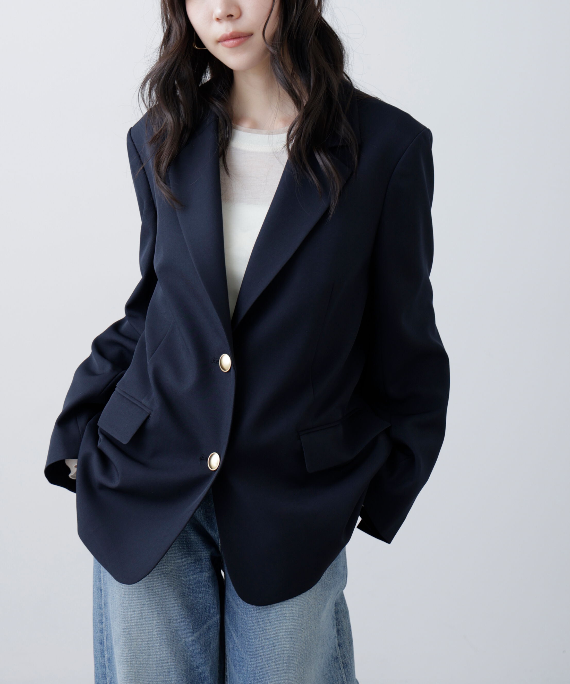  「〈セットアップ対応〉オーバーサイズシングルジャケット」|その他|