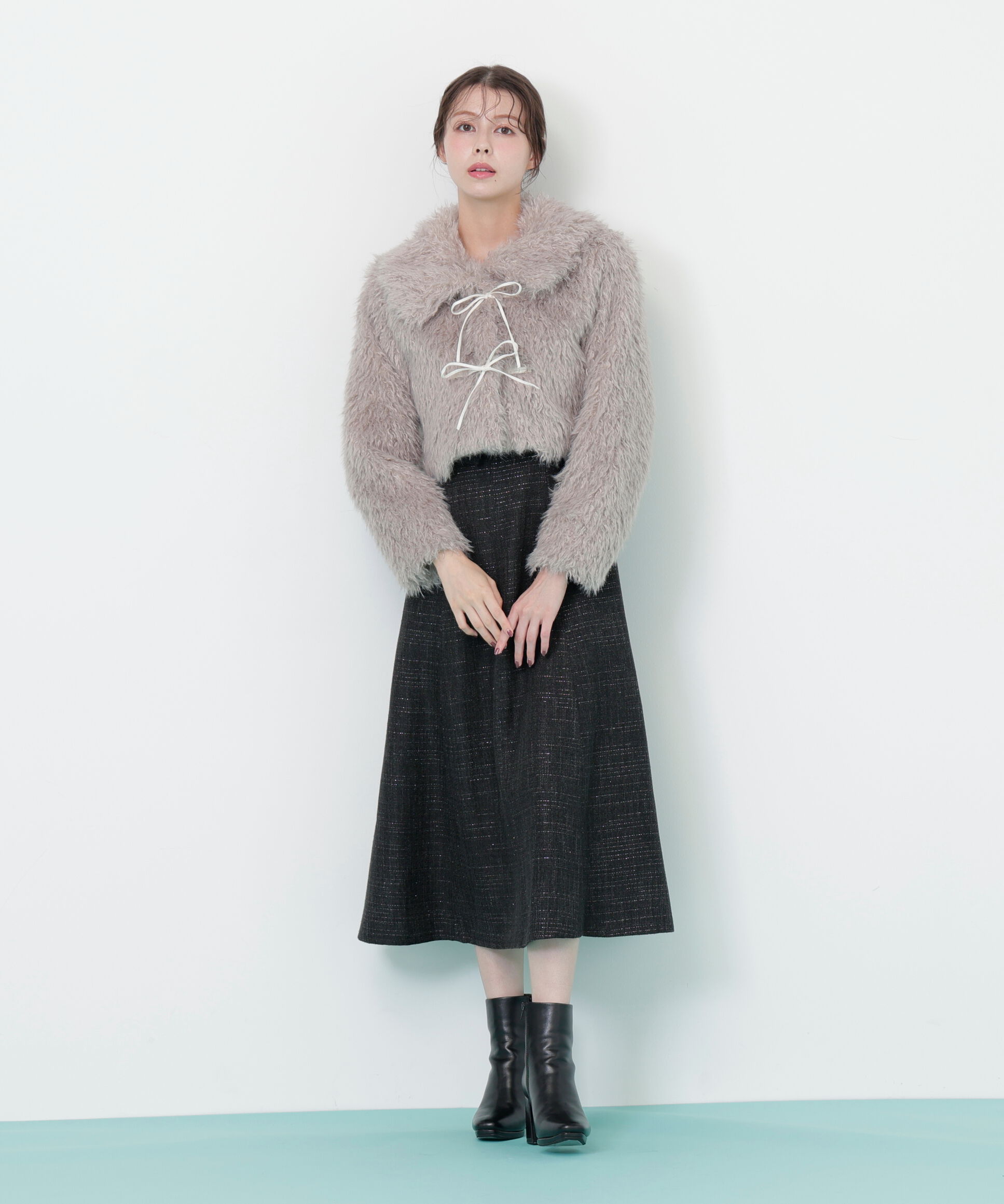  「リボンダッフルショートファーコート」|その他|