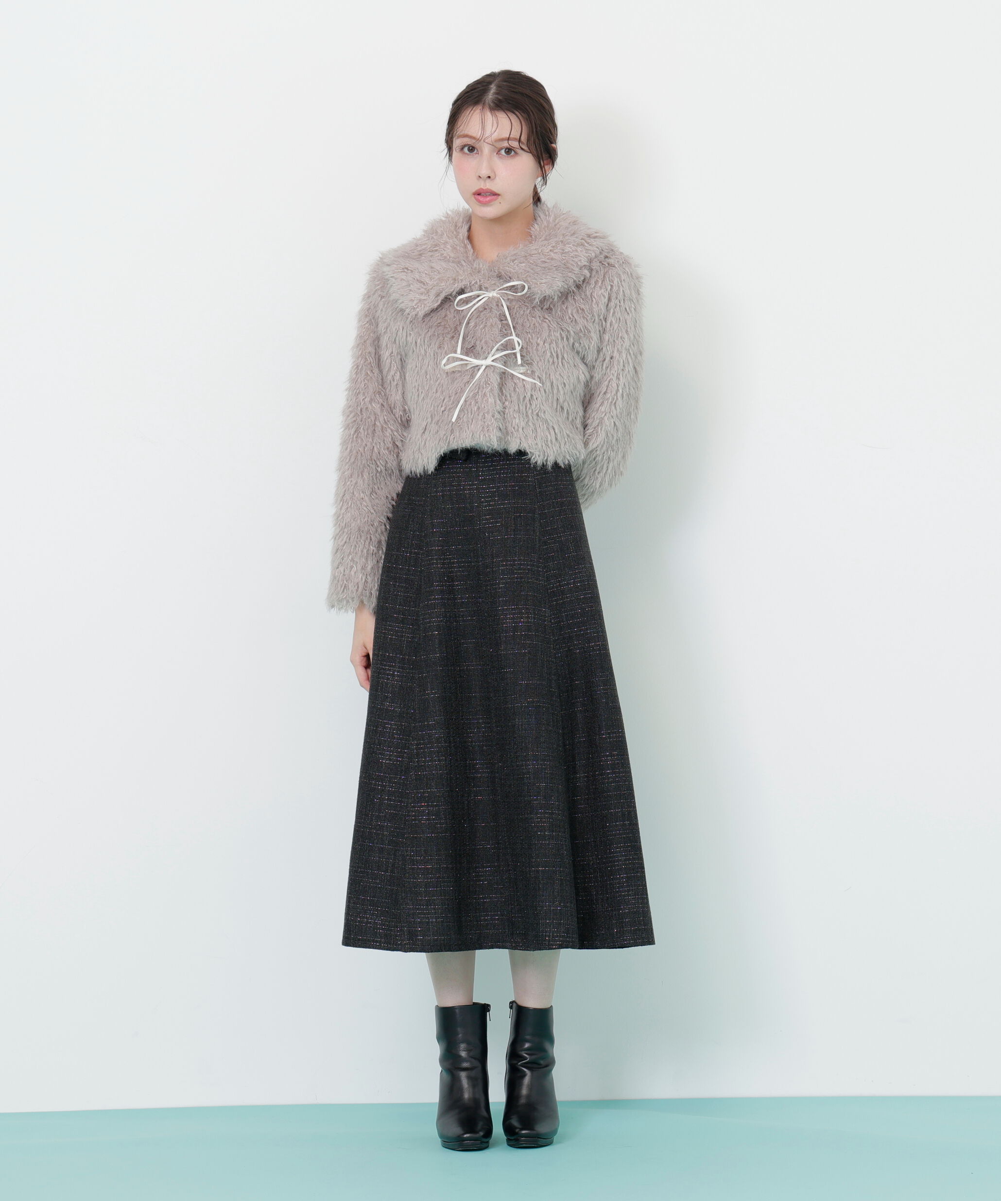  「リボンダッフルショートファーコート」|その他|