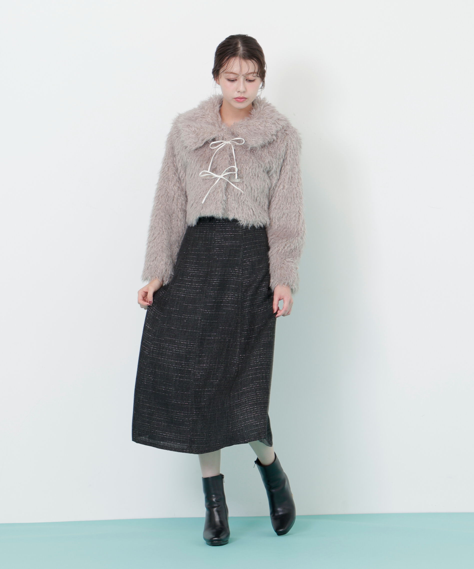  「リボンダッフルショートファーコート」|その他|