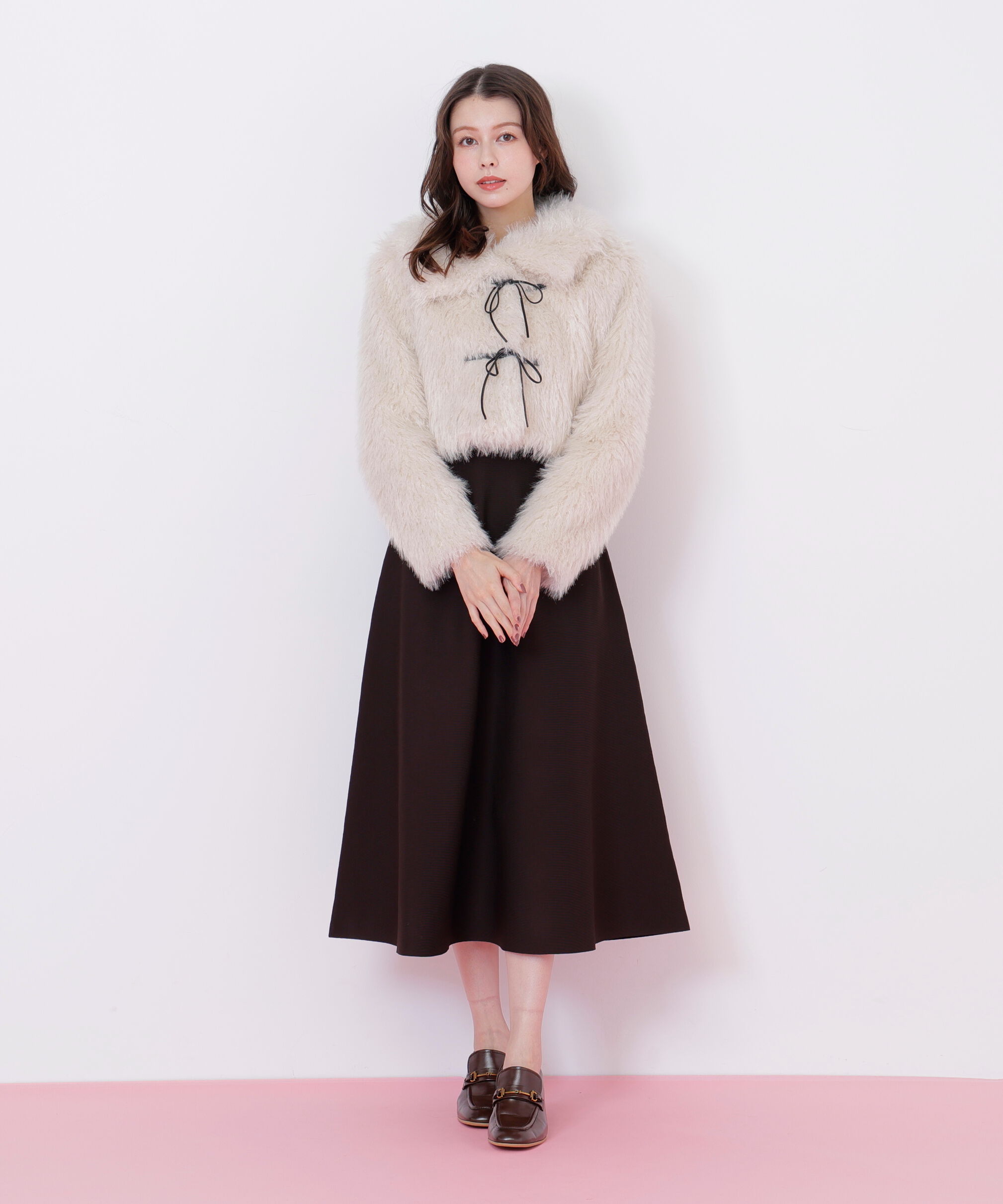  「リボンダッフルショートファーコート」|その他|