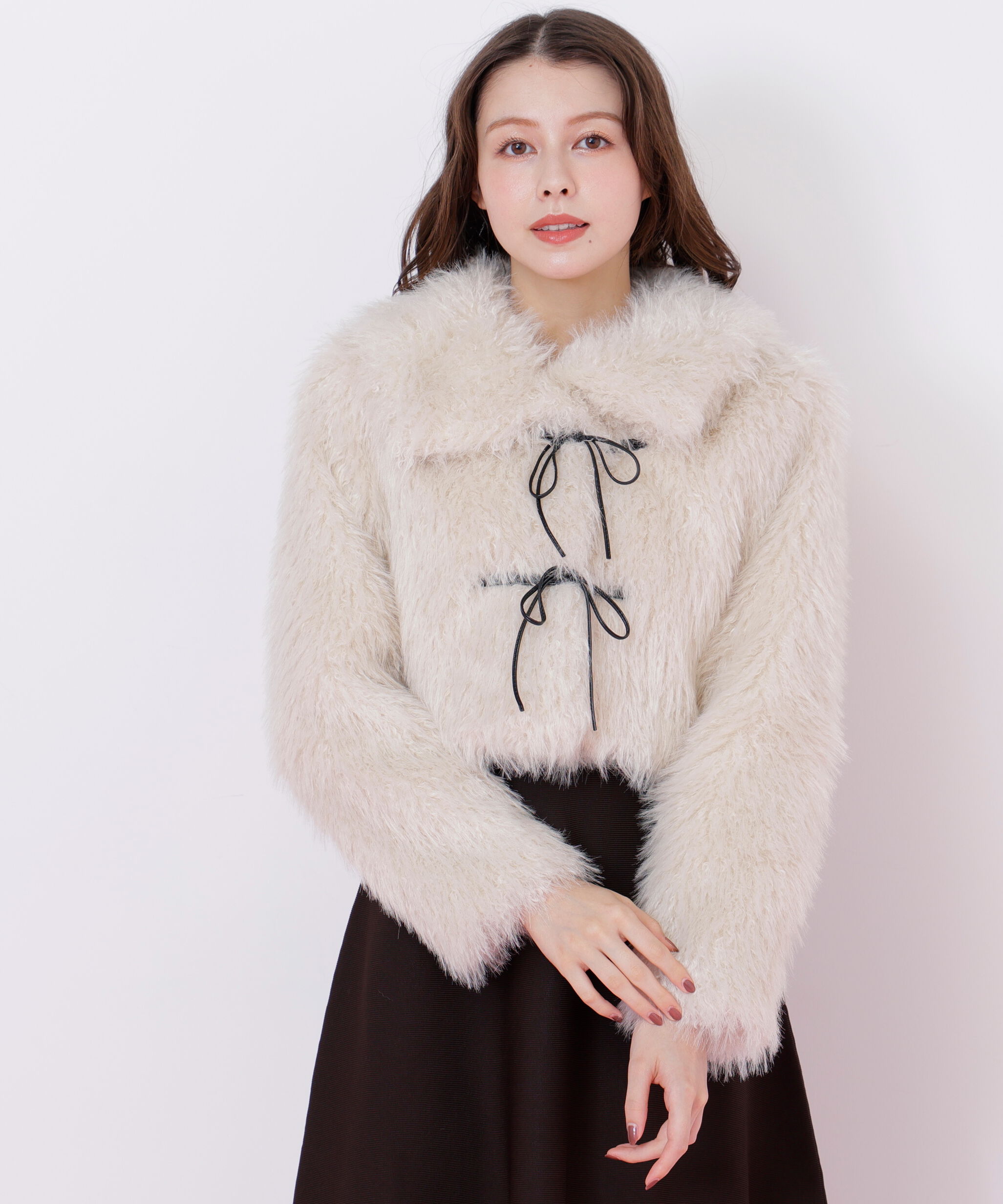  「リボンダッフルショートファーコート」|その他|