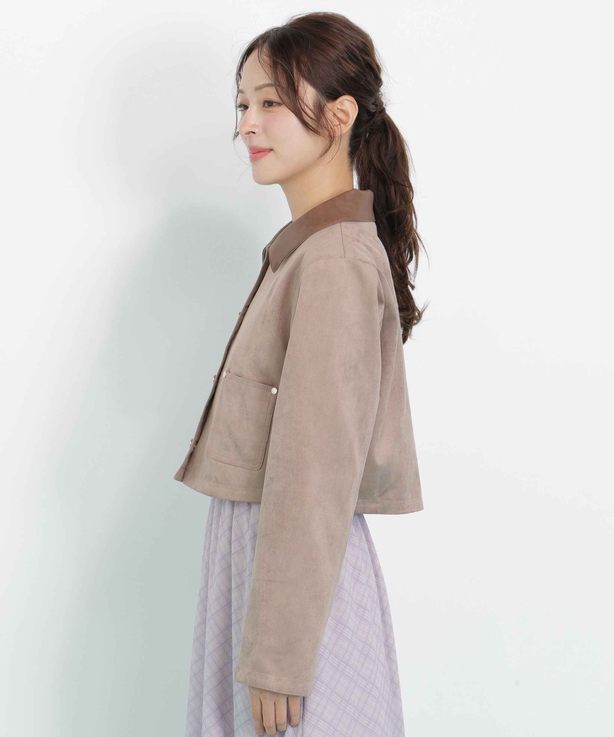  「フェイクスエード短丈ブルゾン」|その他|