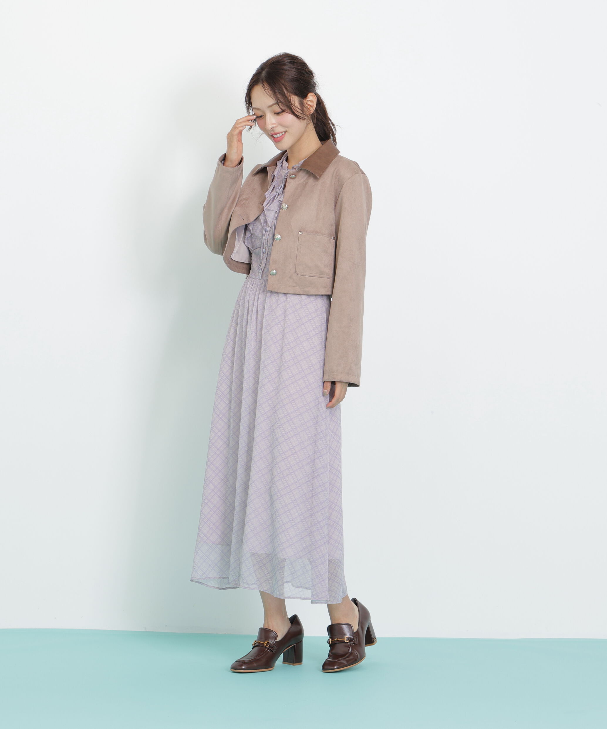  「フェイクスエード短丈ブルゾン」|その他|