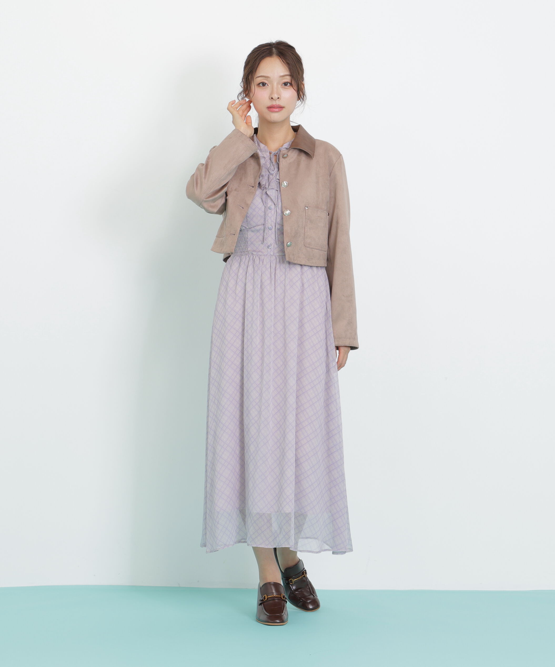  「フェイクスエード短丈ブルゾン」|その他|