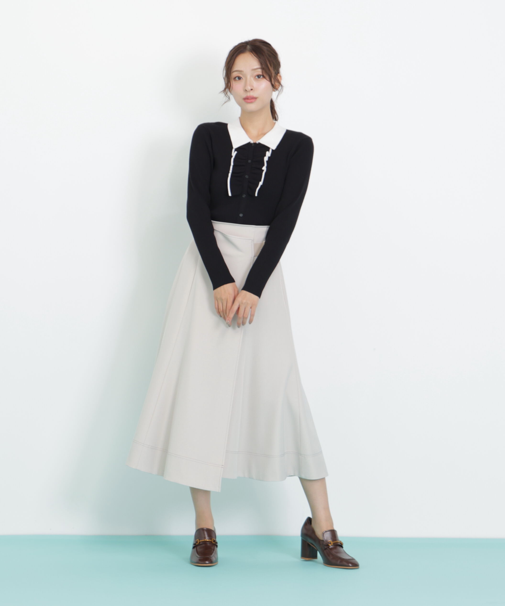  「フロントフリルニット」|ニット・セーター|