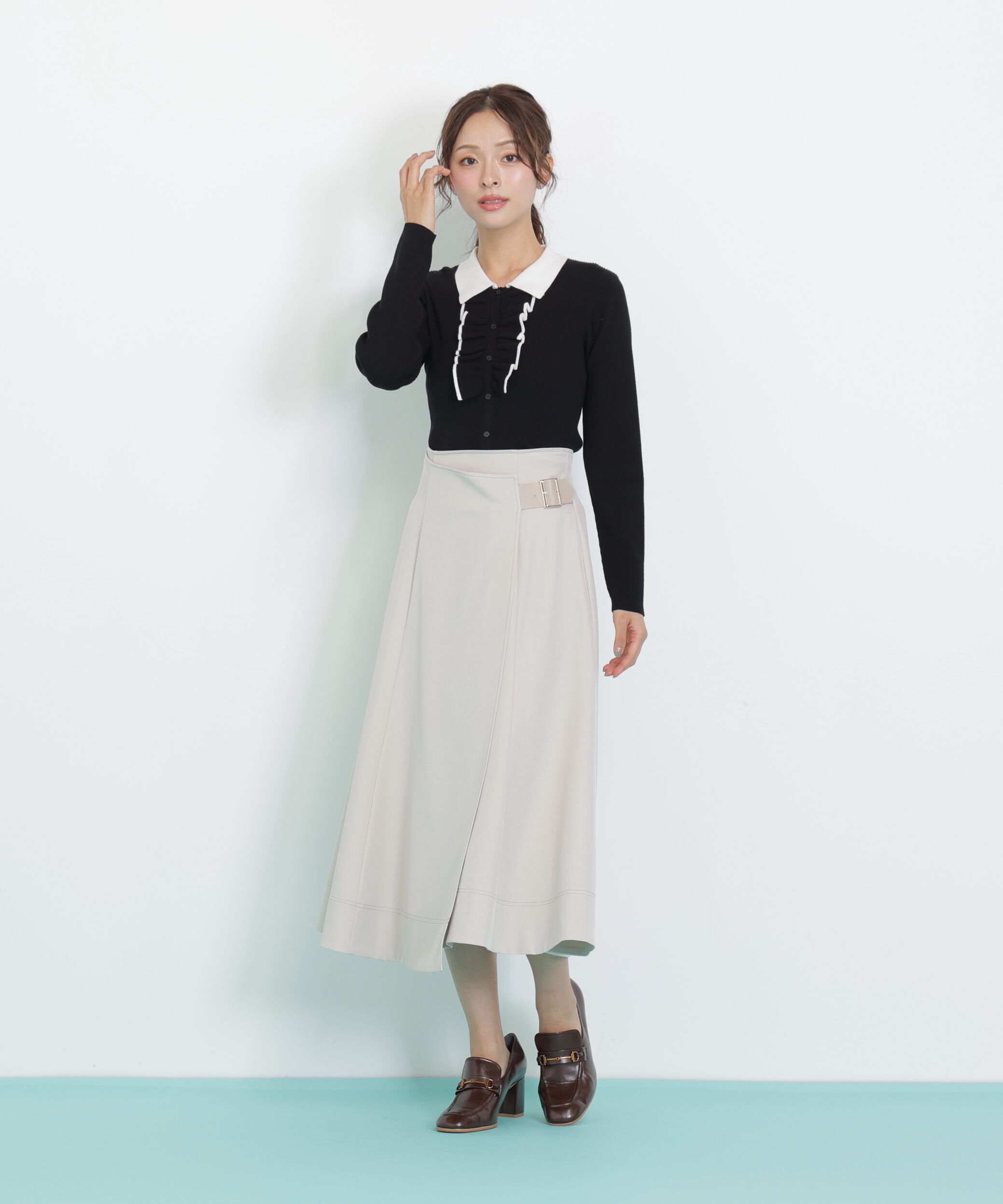  「フロントフリルニット」|ニット・セーター|