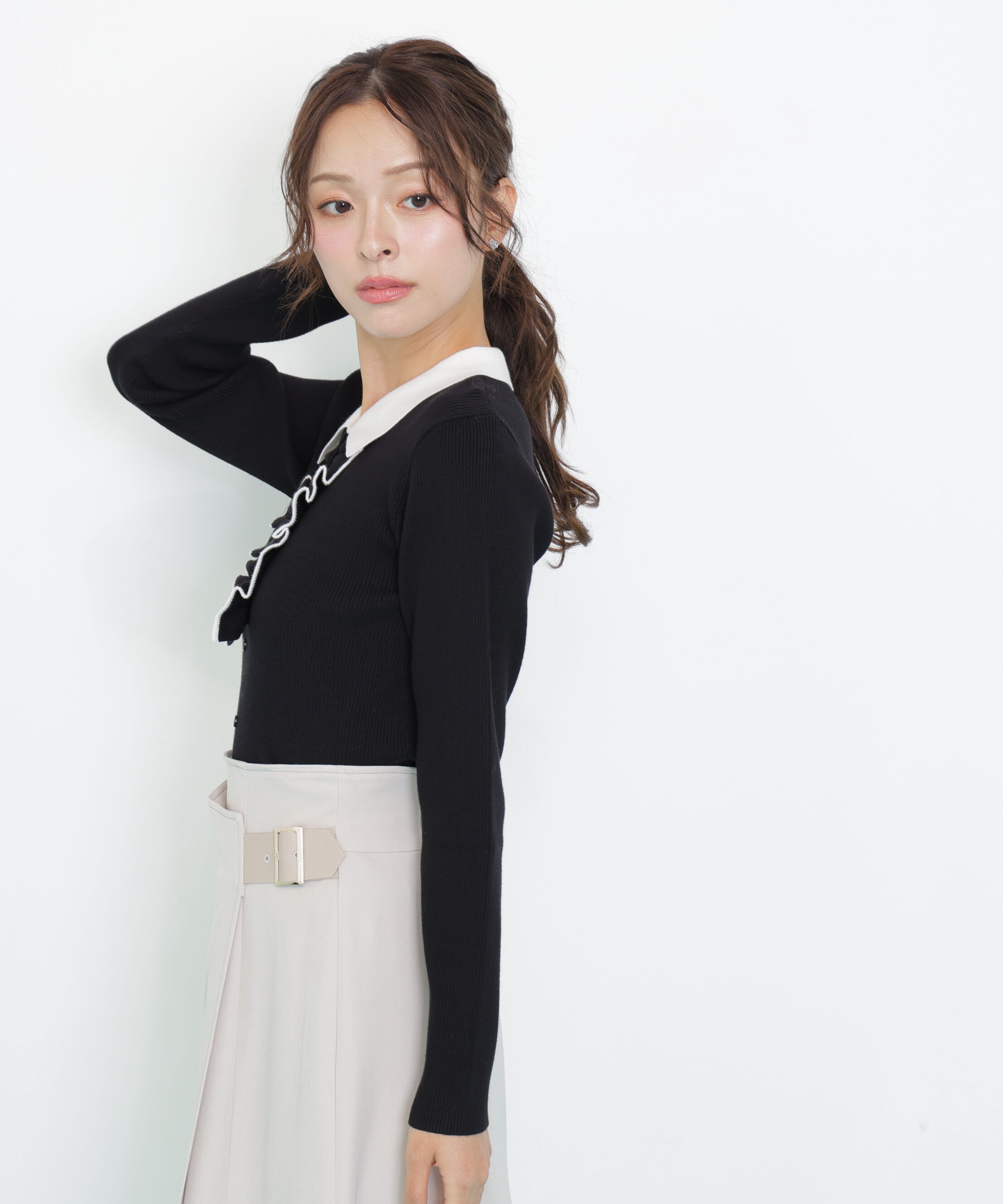  「フロントフリルニット」|ニット・セーター|