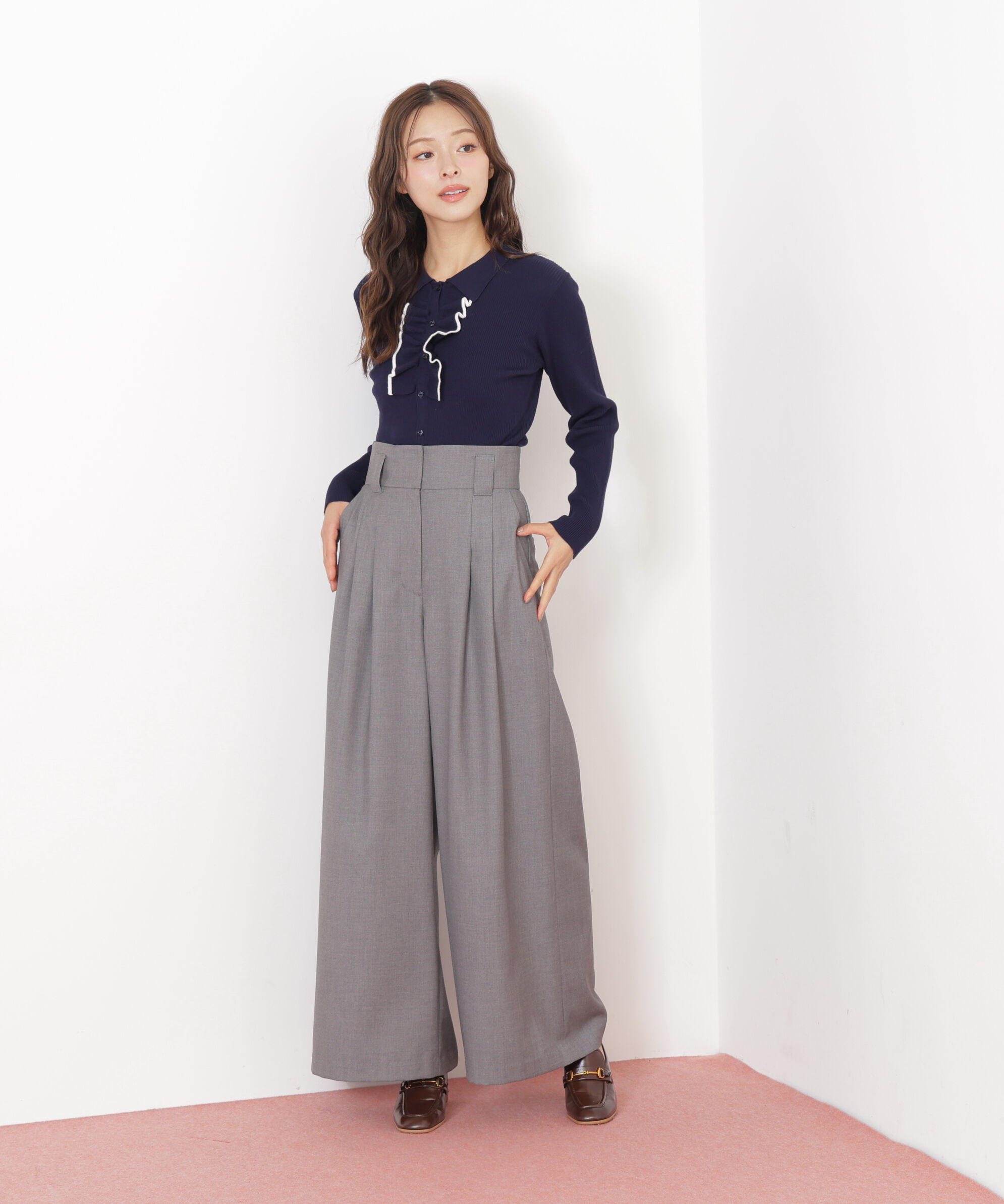  「フロントフリルニット」|ニット・セーター|