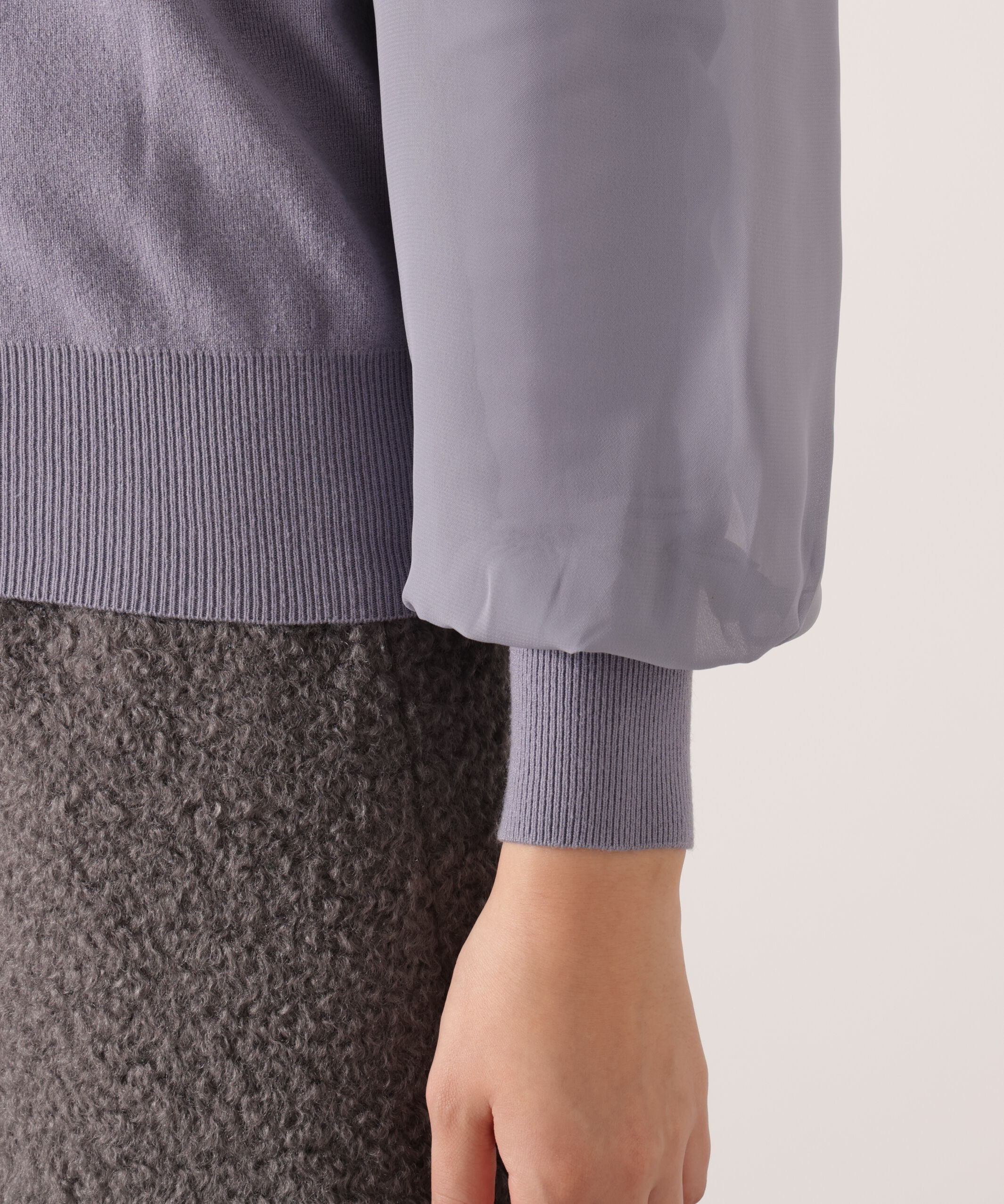 PROPORTION BODY DRESSING「シフォンスリーブニットトップス　25AW」|ニット・セーター|