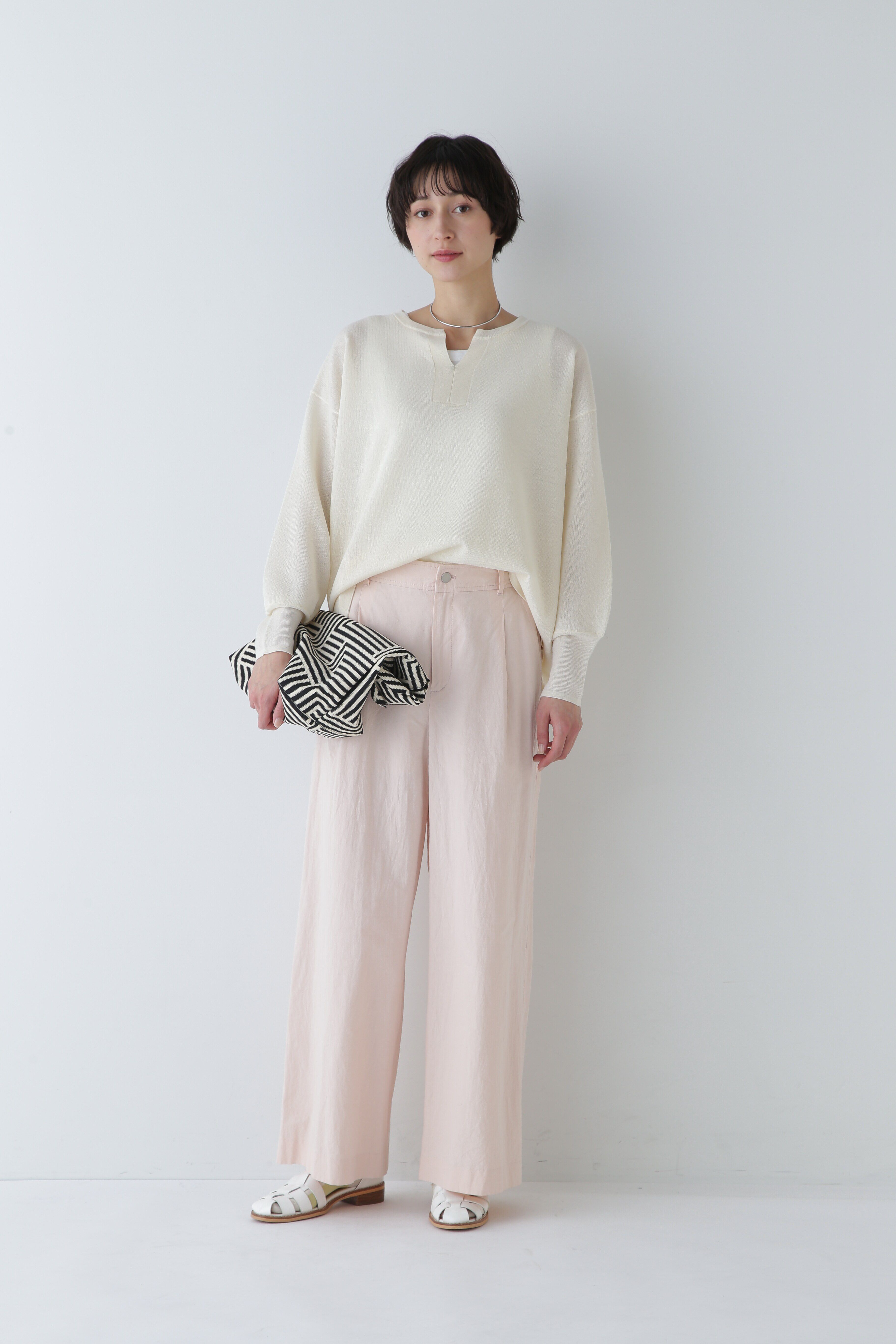  「◆キーネックメランジニット」|ニット・セーター|