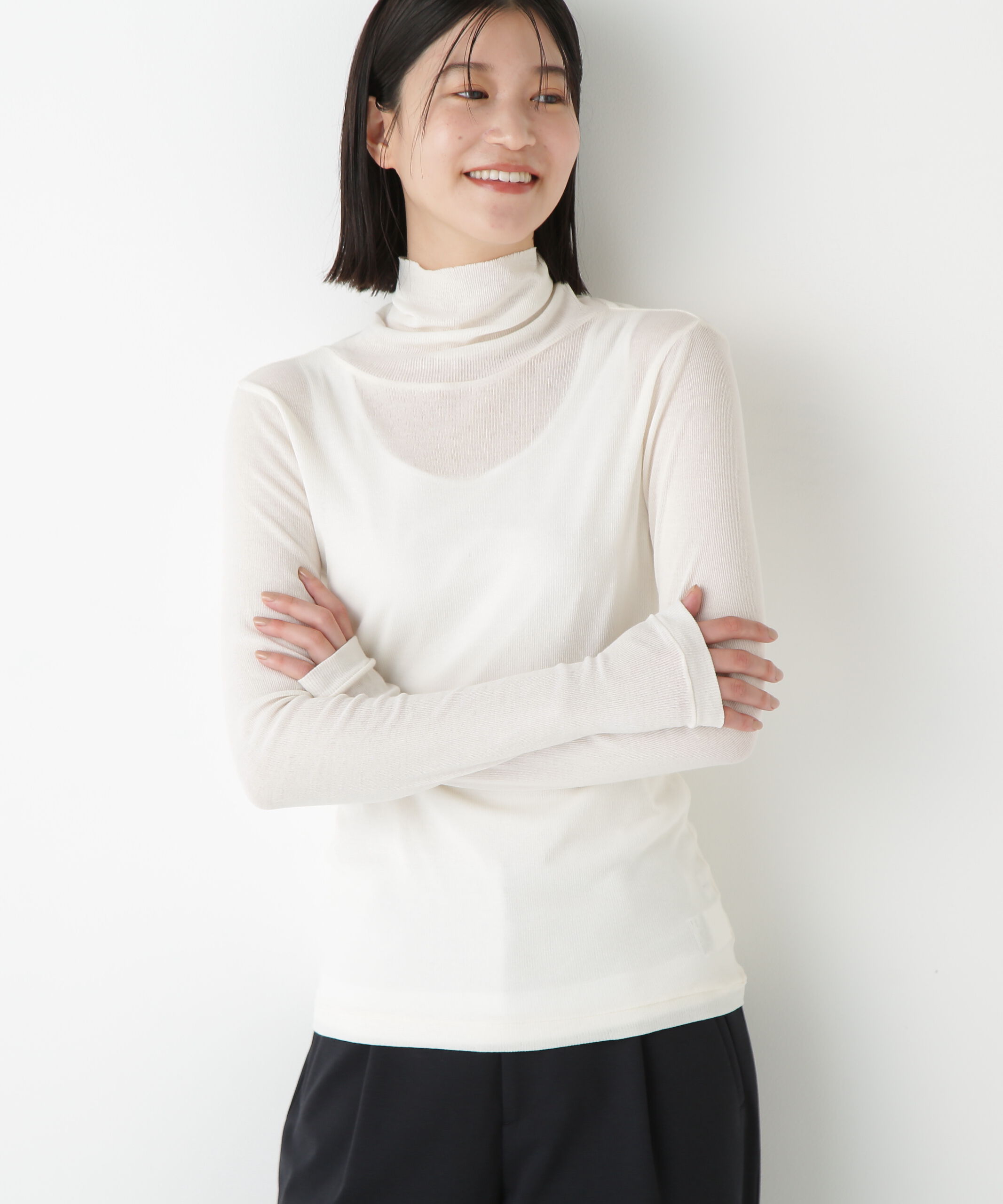  「◆シアータートルプルオーバー」|Tシャツ・カットソー|ホワイト