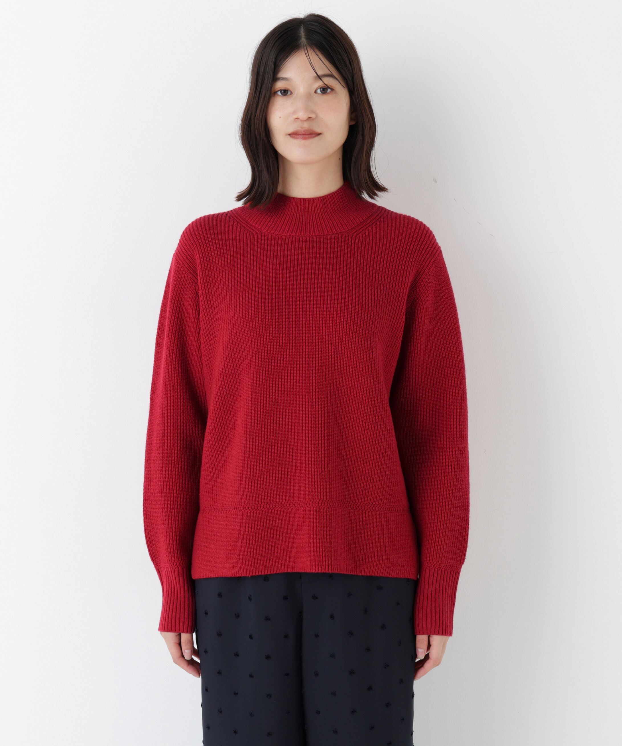  「◆ウールハイネック片畦プルオーバー」|ニット・セーター|