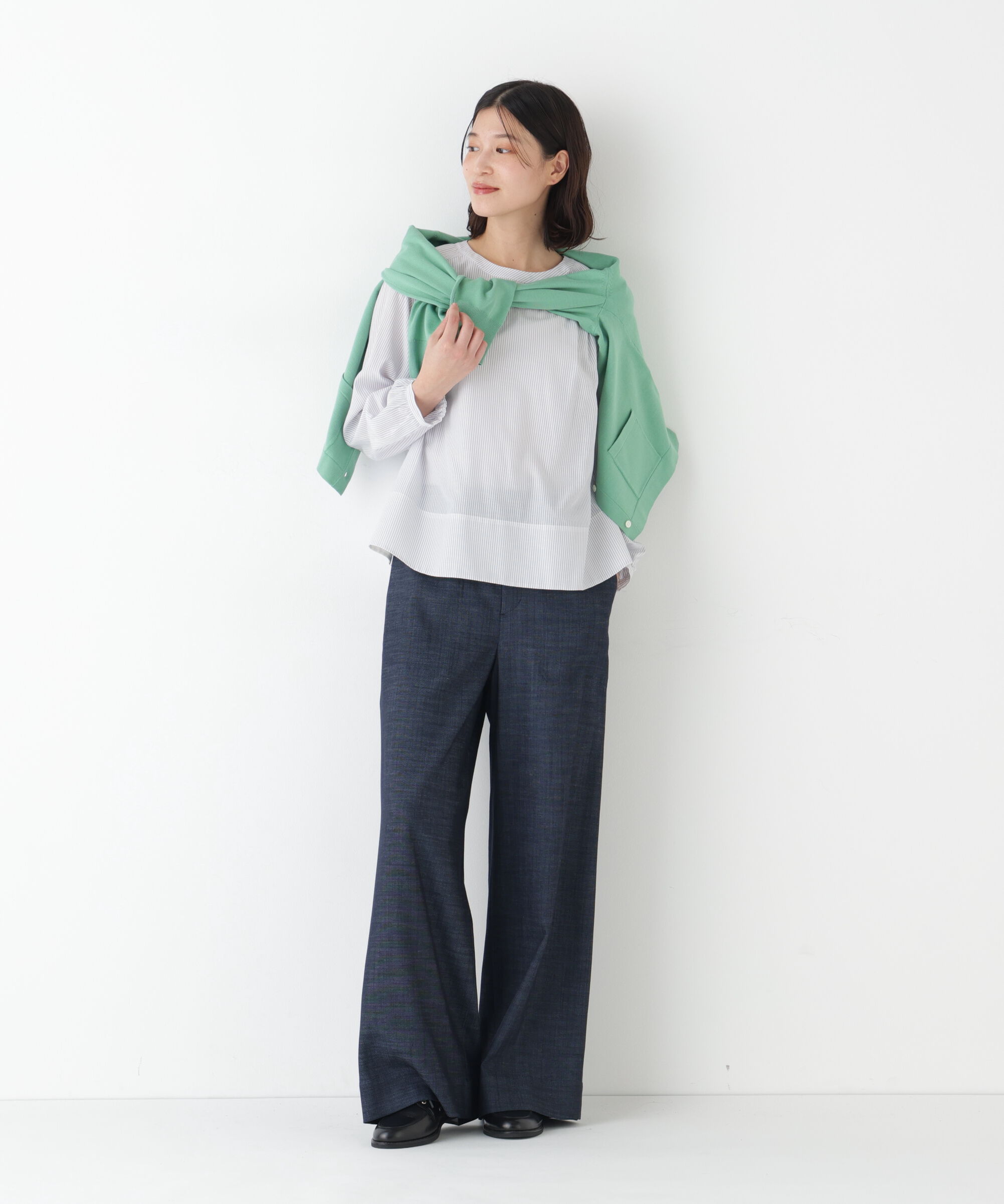  「◆ストライプボリュームＢＬ」|シャツ・ブラウス|