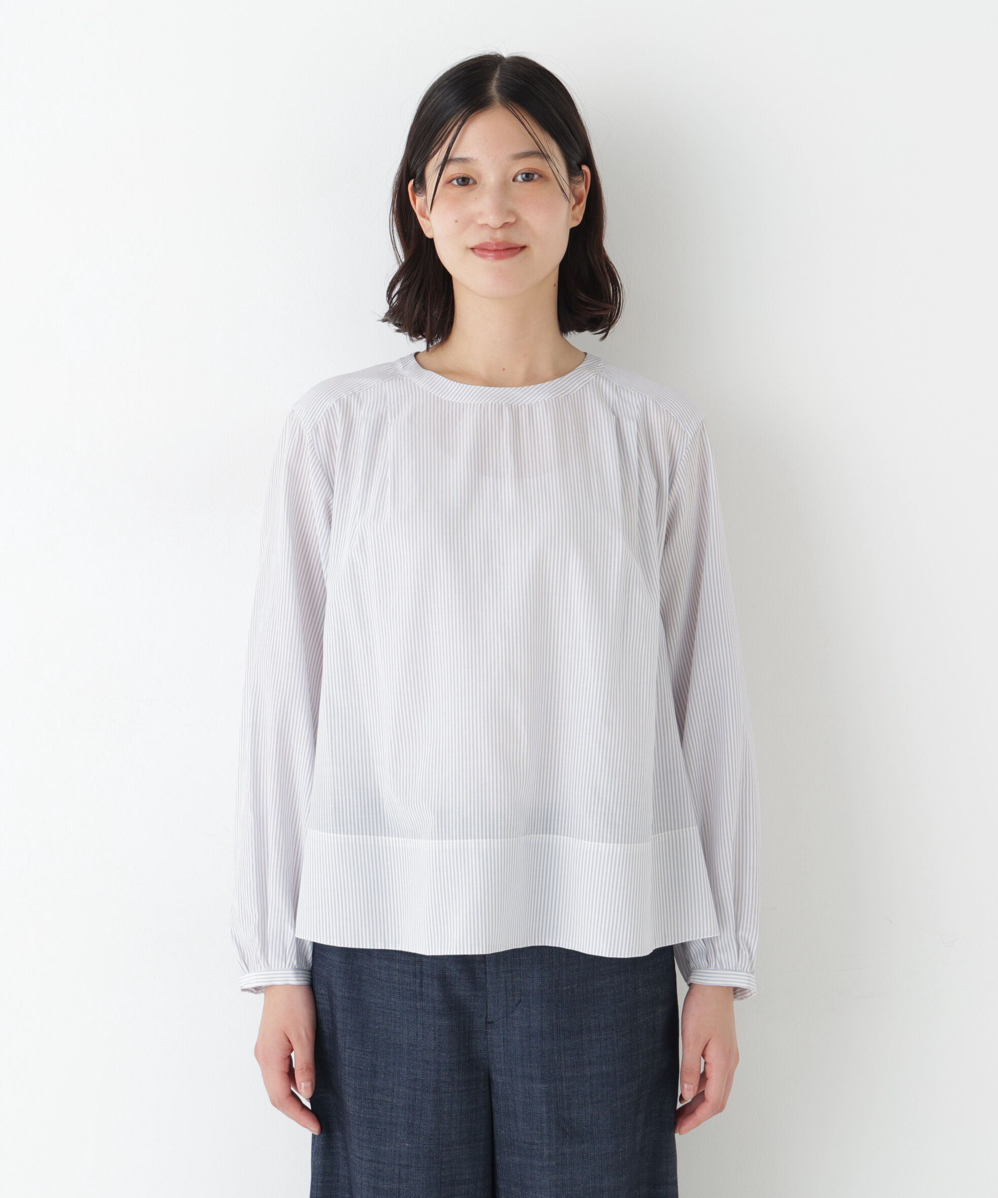  「◆ストライプボリュームＢＬ」|シャツ・ブラウス|