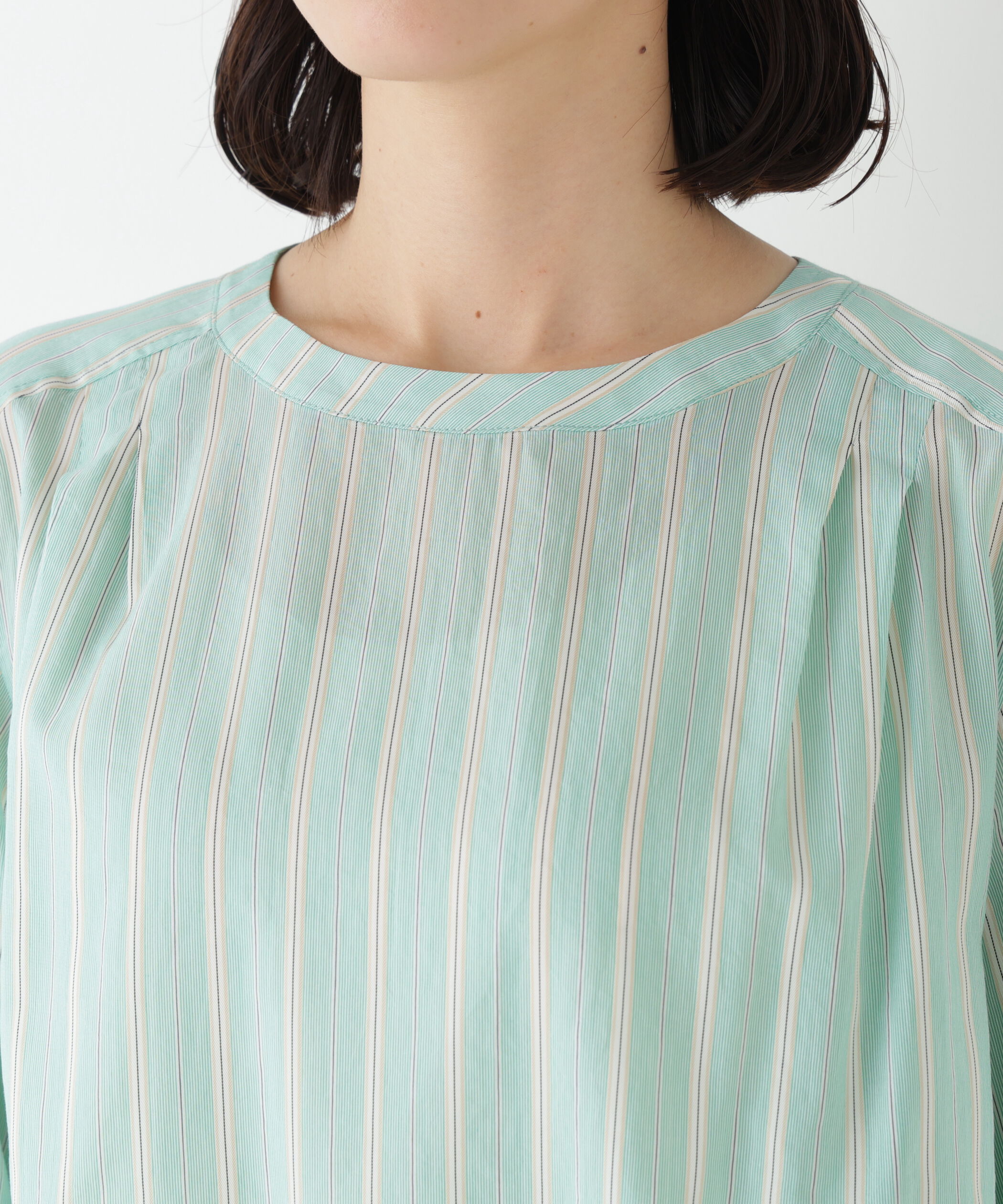  「◆ストライプボリュームＢＬ」|シャツ・ブラウス|