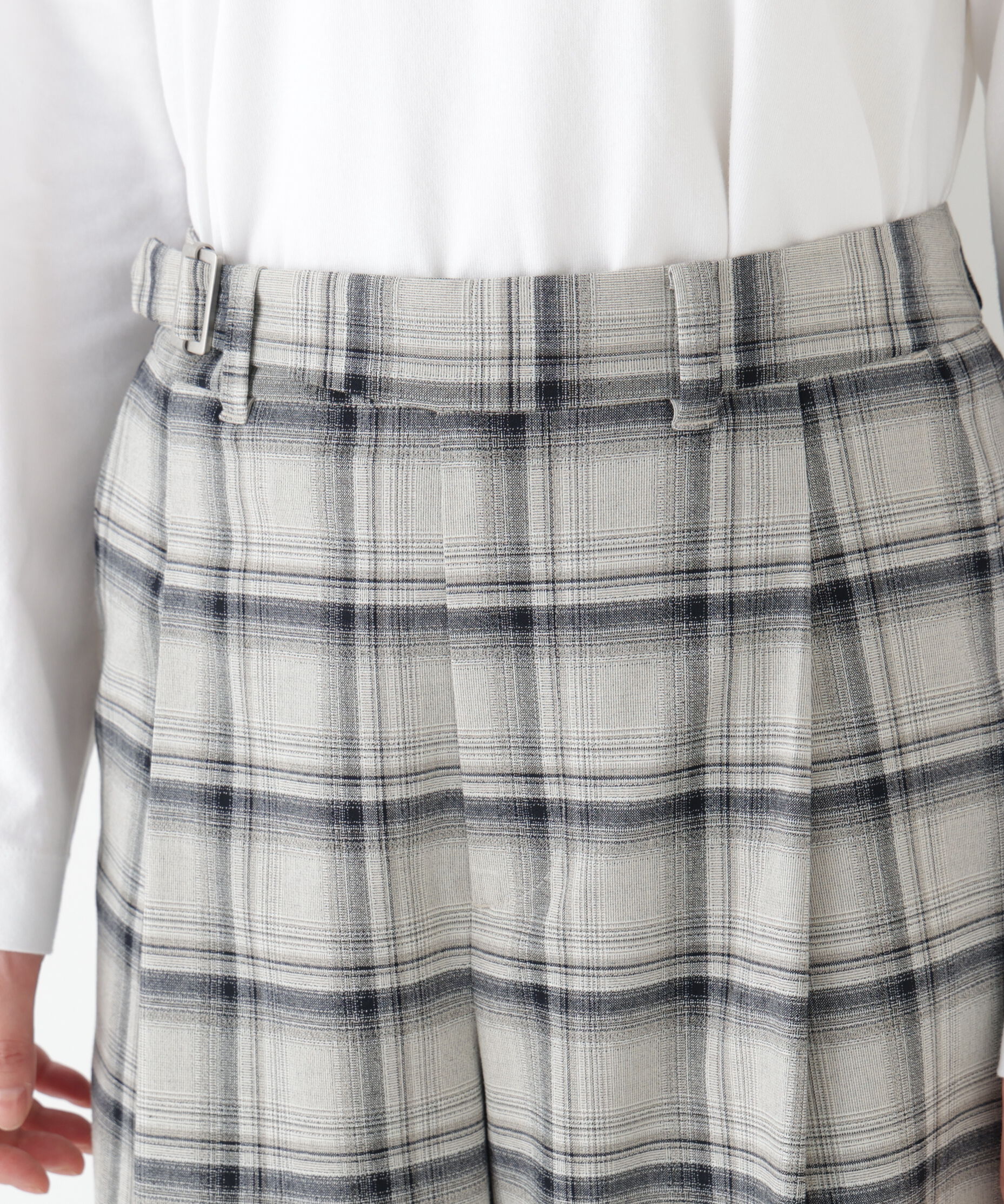  「◆ＴＲチェックタックワイドテーパードパンツ」|その他|