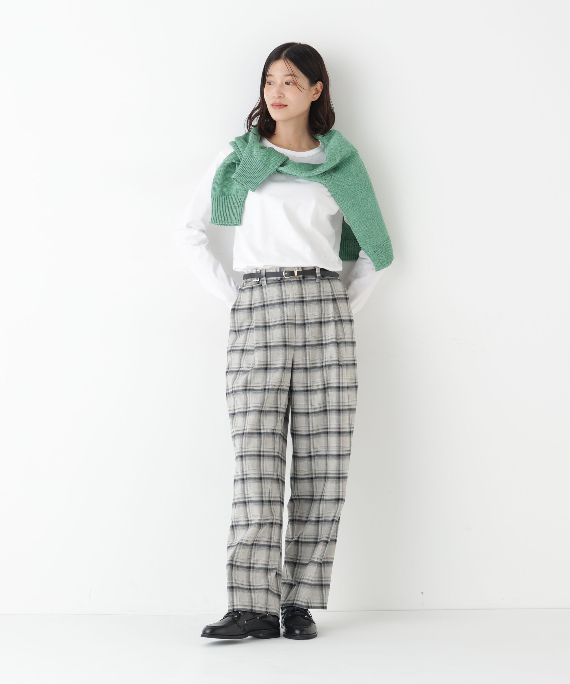  「◆ＴＲチェックタックワイドテーパードパンツ」|その他|